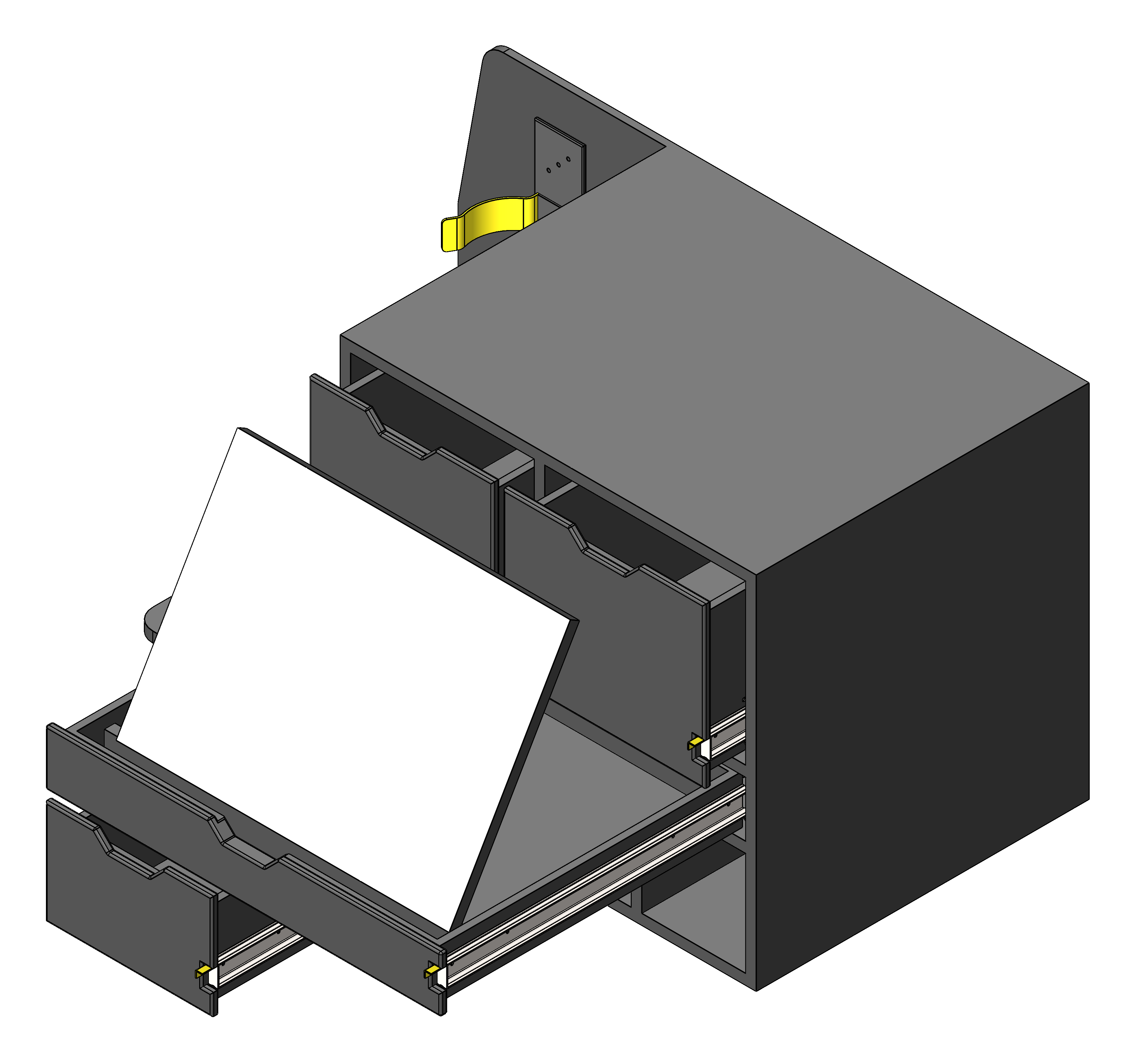 FIRE CHIEF COMMAND STORAGE CABINET WITH TILT UP DRY ERASE AND DRAWER