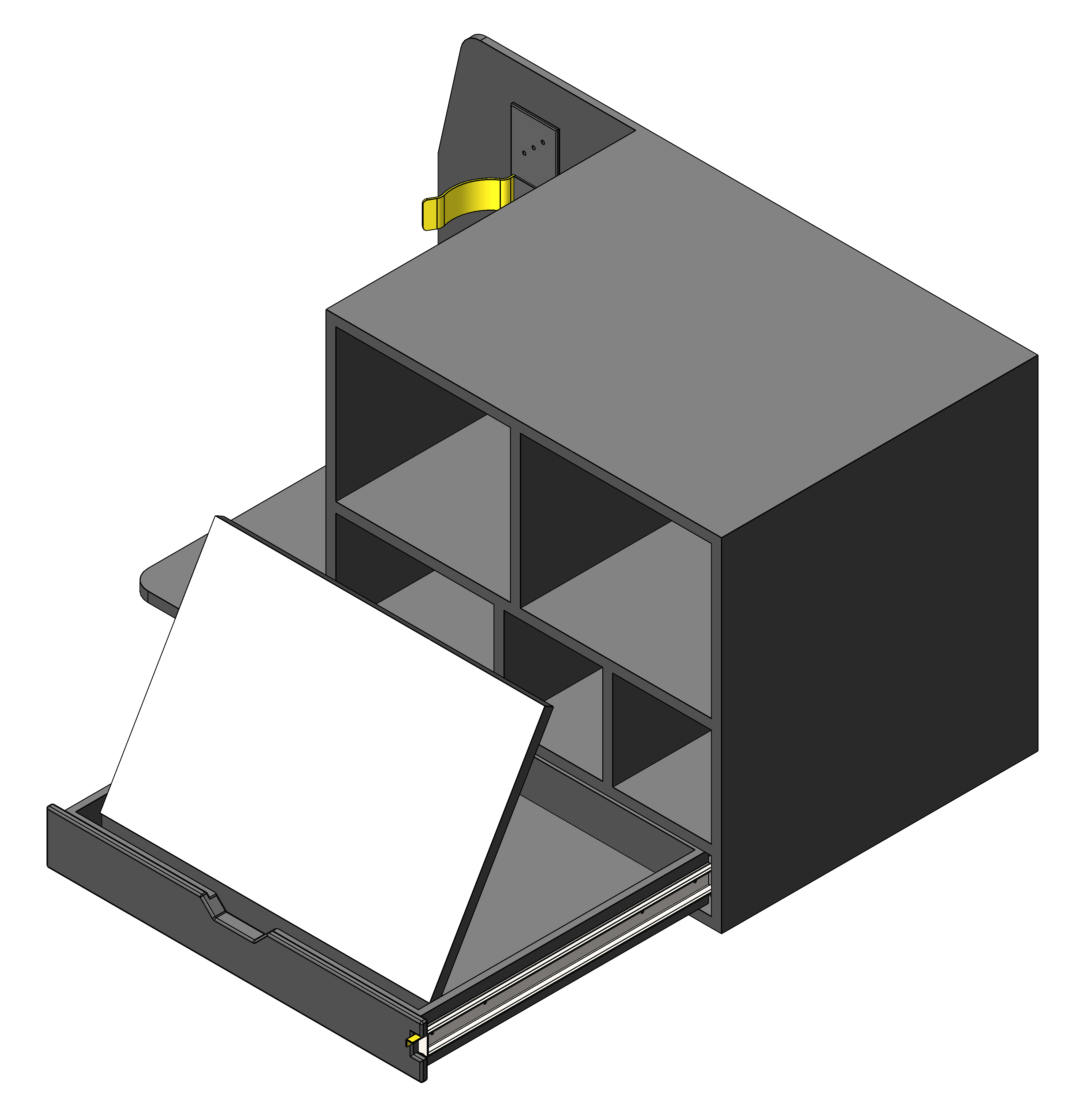 FIRE CHIEF COMMAND STORAGE CABINET WITH TILT UP DRY ERASE AND DRAWER