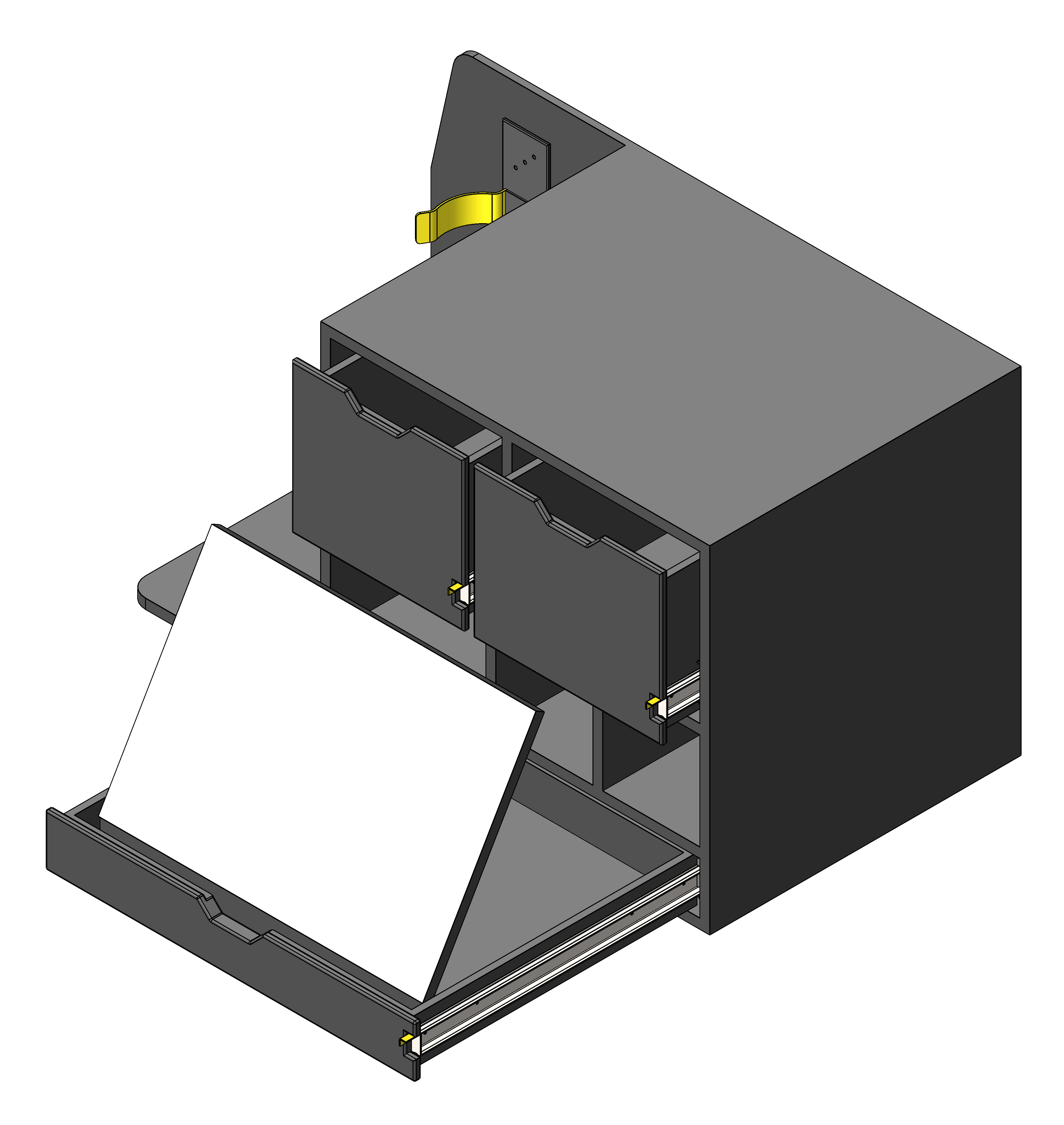 FIRE CHIEF COMMAND STORAGE CABINET WITH TILT UP DRY ERASE AND DRAWER