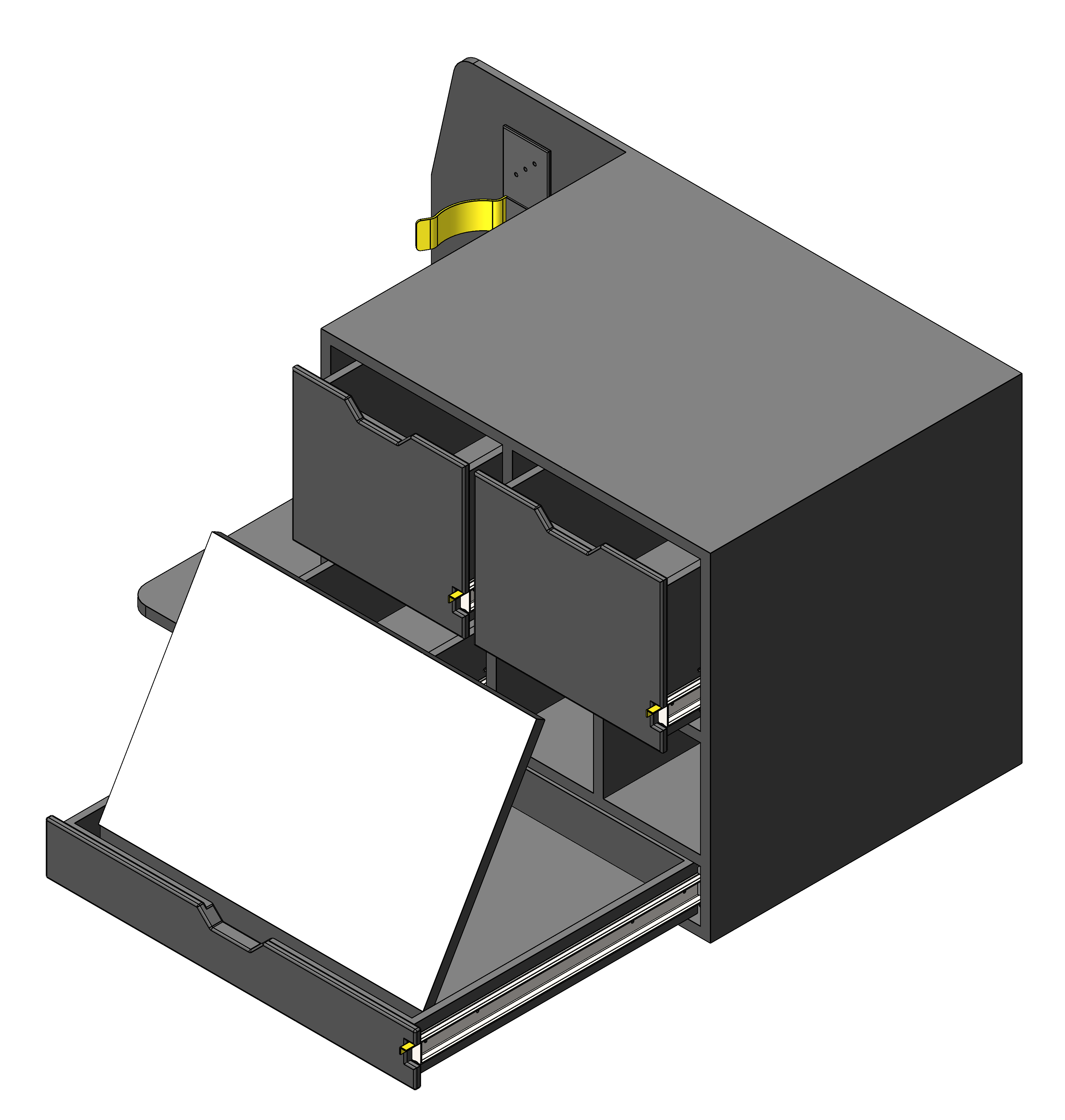 FIRE CHIEF COMMAND STORAGE CABINET WITH TILT UP DRY ERASE AND DRAWER