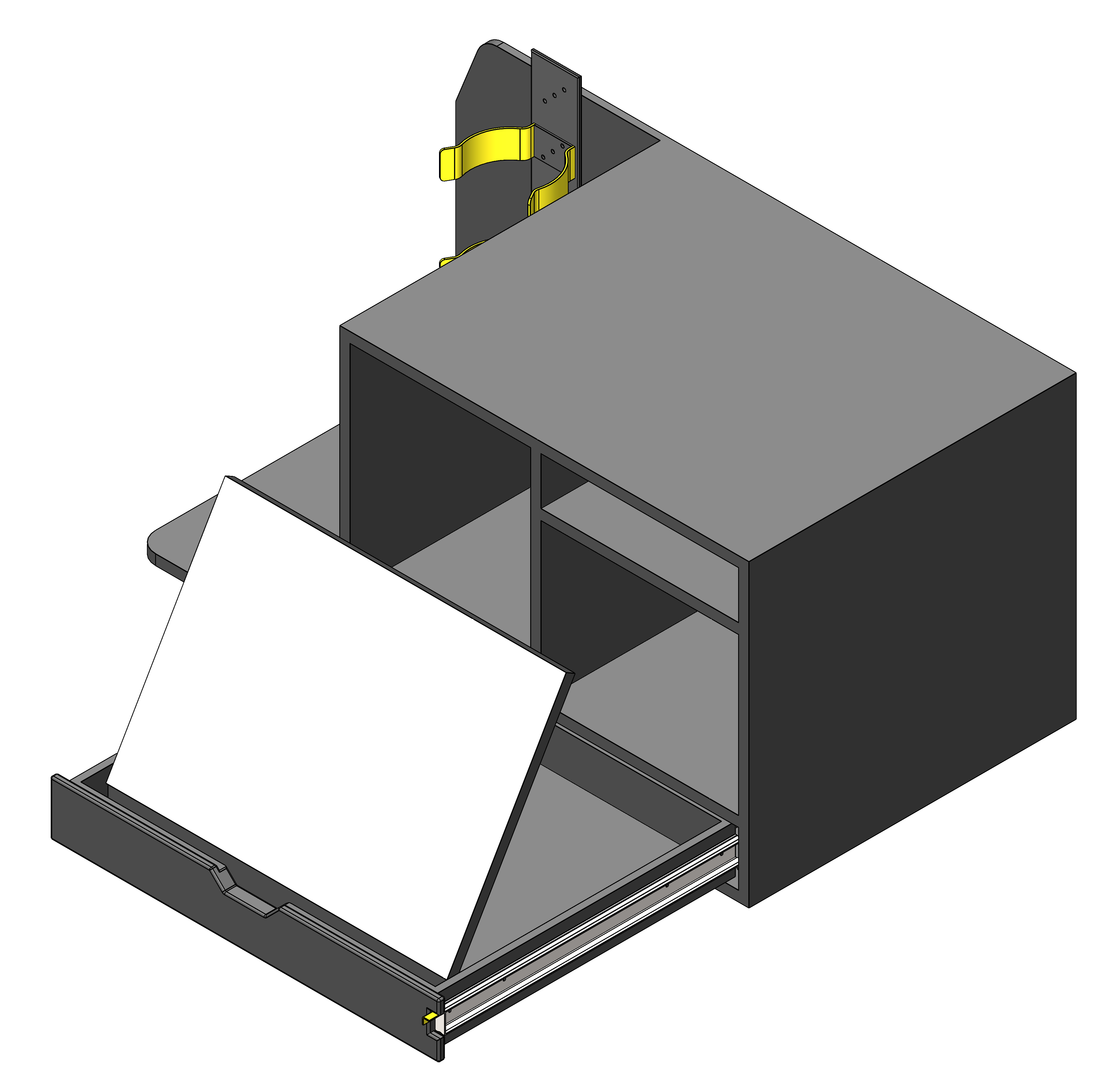 FIRE CHIEF COMMAND STORAGE CABINET WITH TILT UP DRY ERASE AND DRAWER