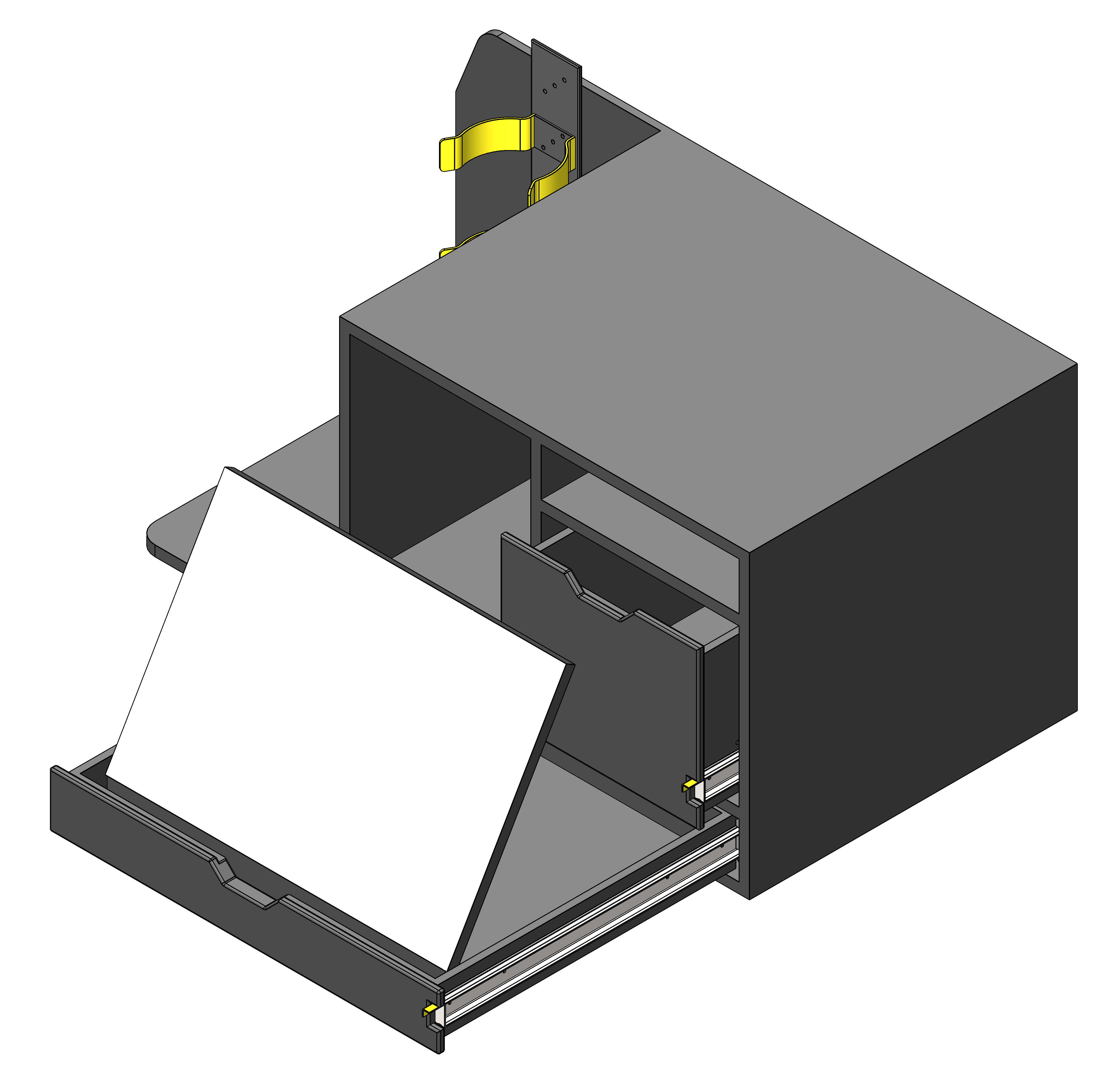 FIRE CHIEF COMMAND STORAGE CABINET WITH TILT UP DRY ERASE AND DRAWER