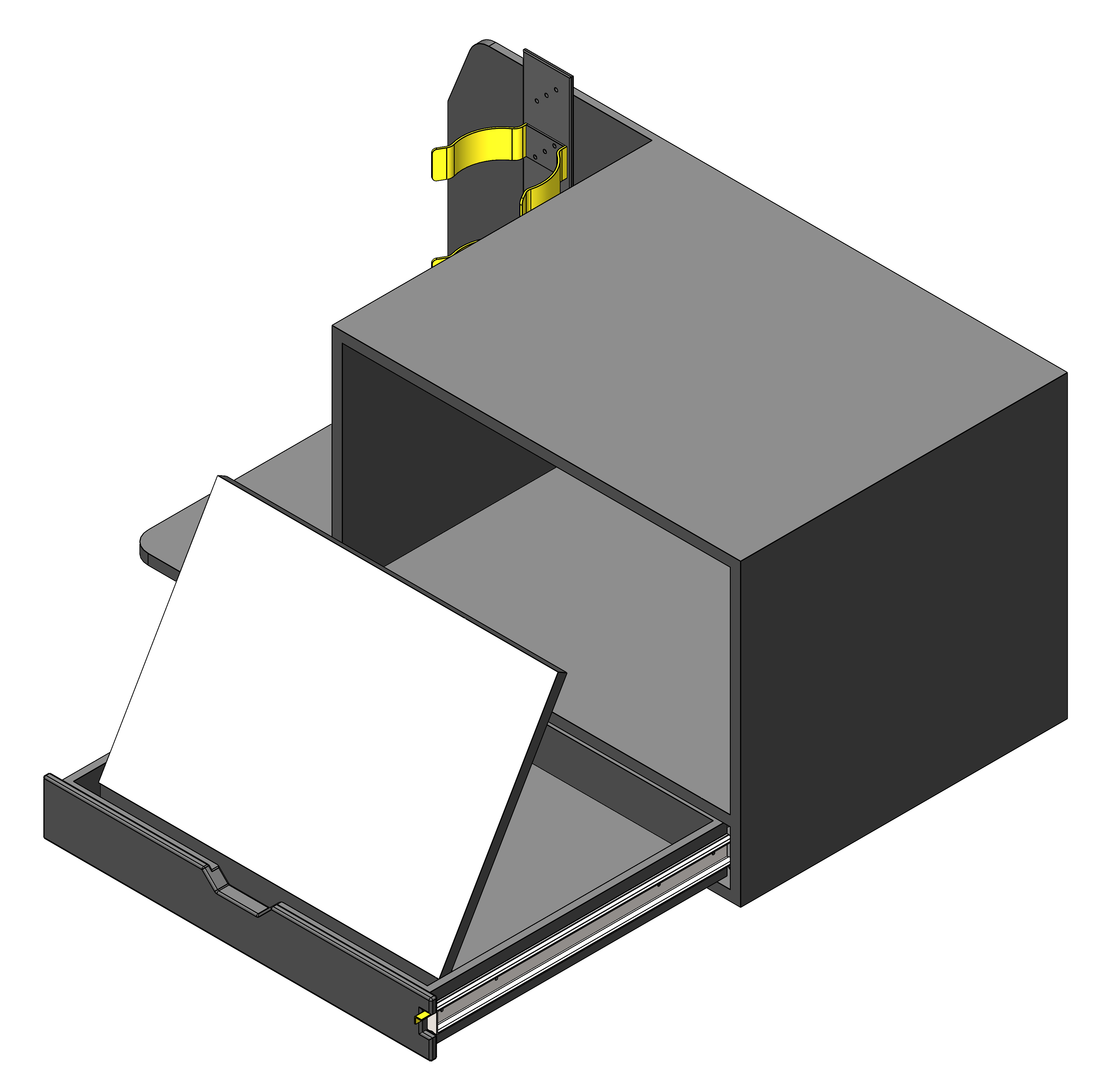 FIRE CHIEF COMMAND STORAGE CABINET WITH TILT UP DRY ERASE AND DRAWER