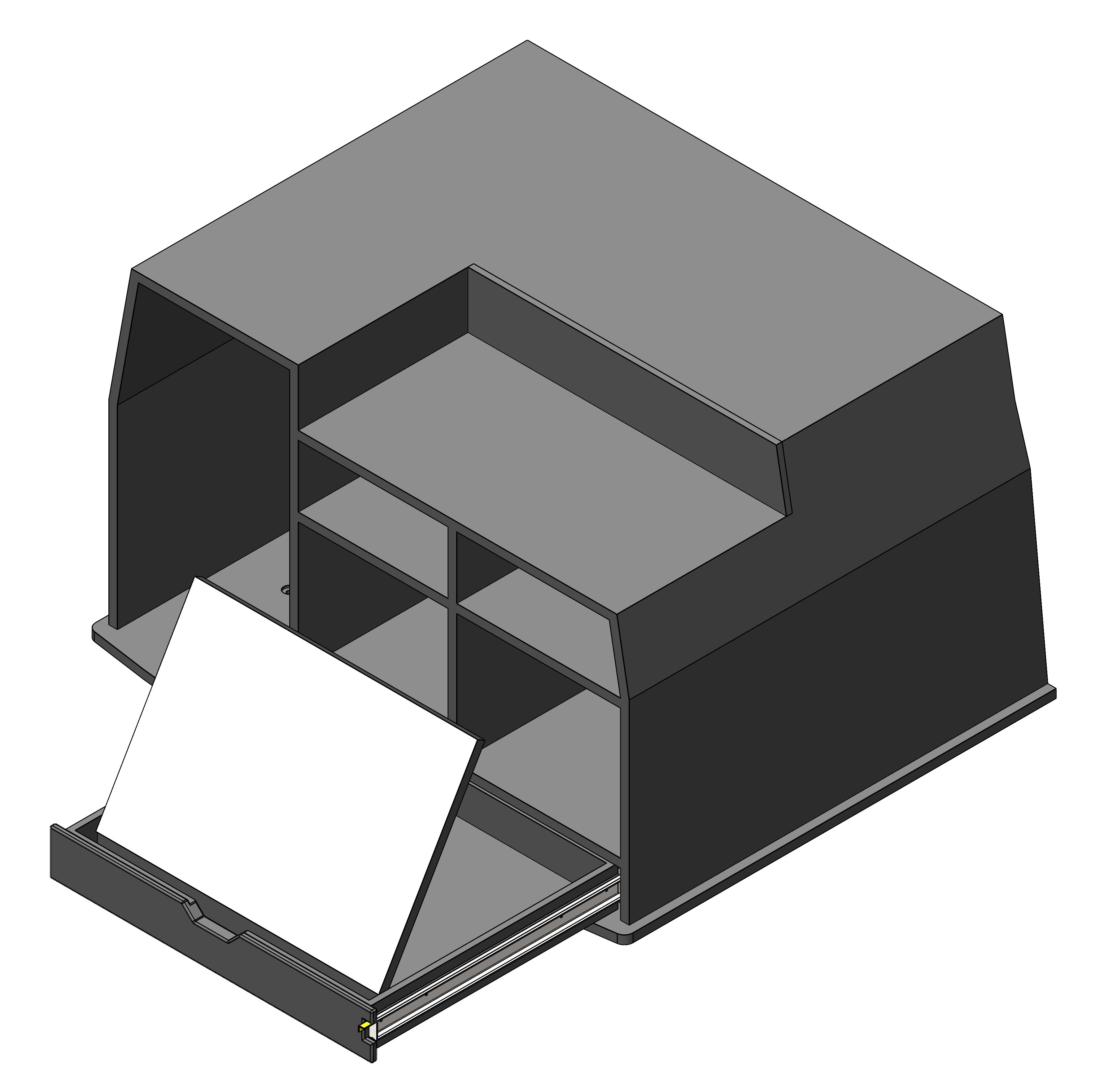 FIRE CHIEF COMMAND STORAGE CABINET WITH TILT UP DRY ERASE AND DRAWER