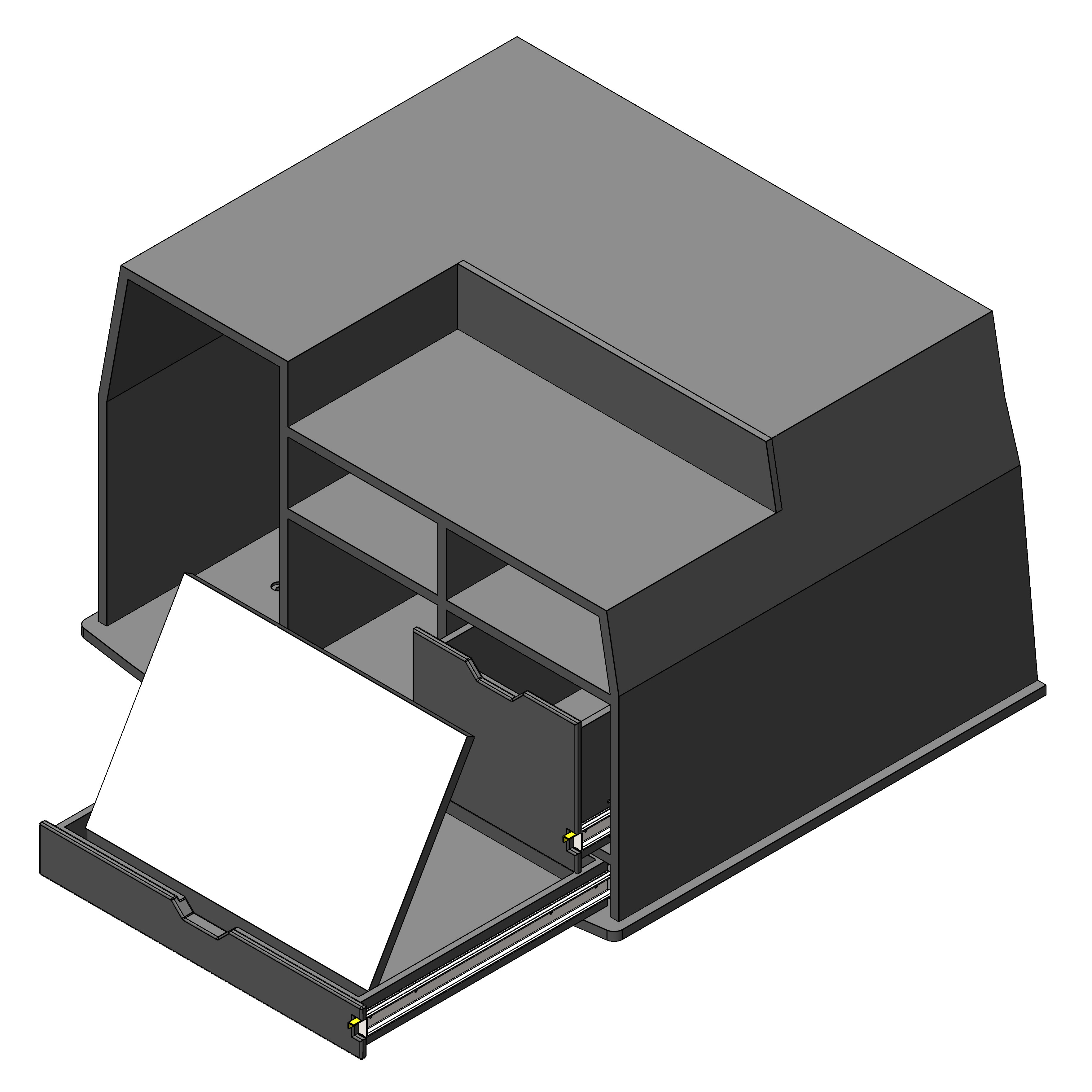 FIRE CHIEF COMMAND STORAGE CABINET WITH TILT UP DRY ERASE AND DRAWER