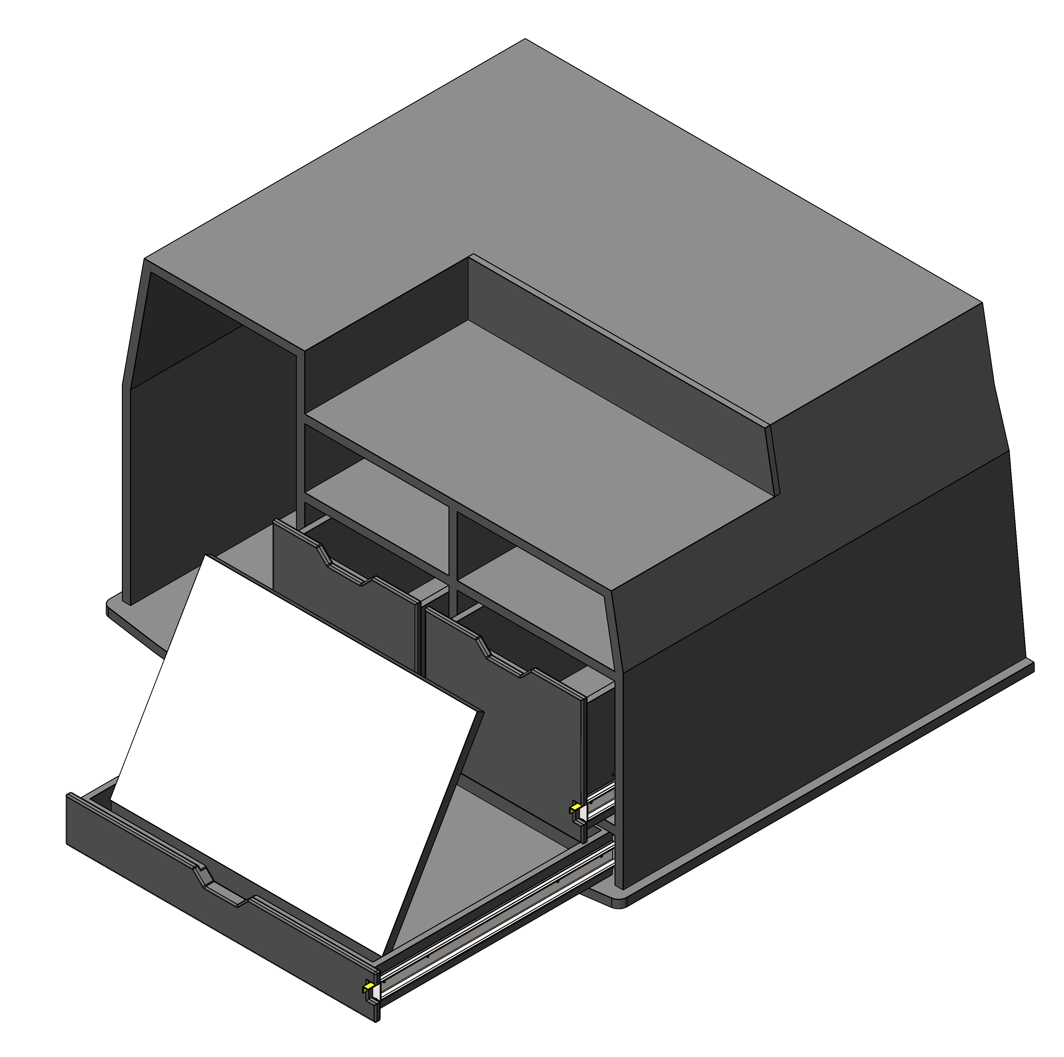 FIRE CHIEF COMMAND STORAGE CABINET WITH TILT UP DRY ERASE AND DRAWER