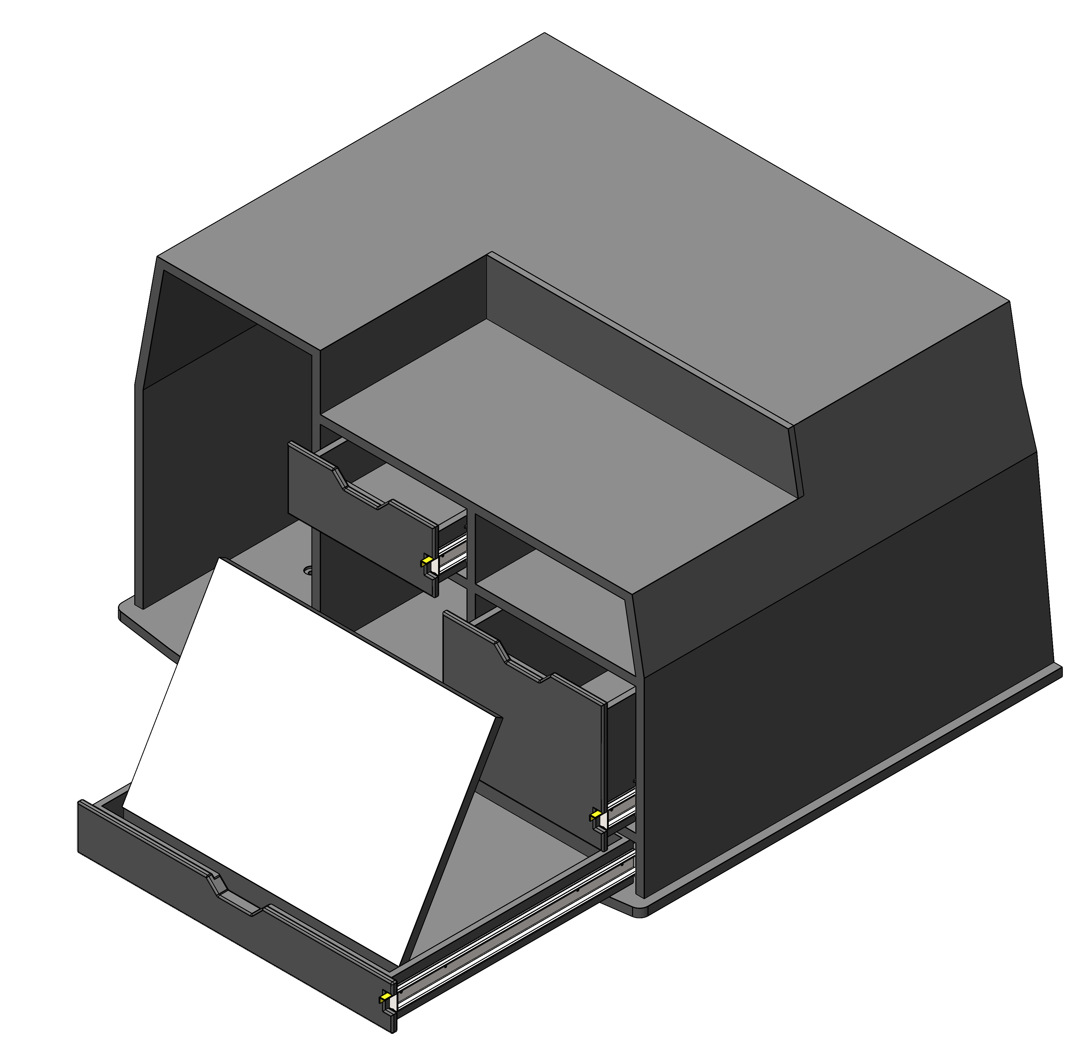 FIRE CHIEF COMMAND STORAGE CABINET WITH TILT UP DRY ERASE AND DRAWER
