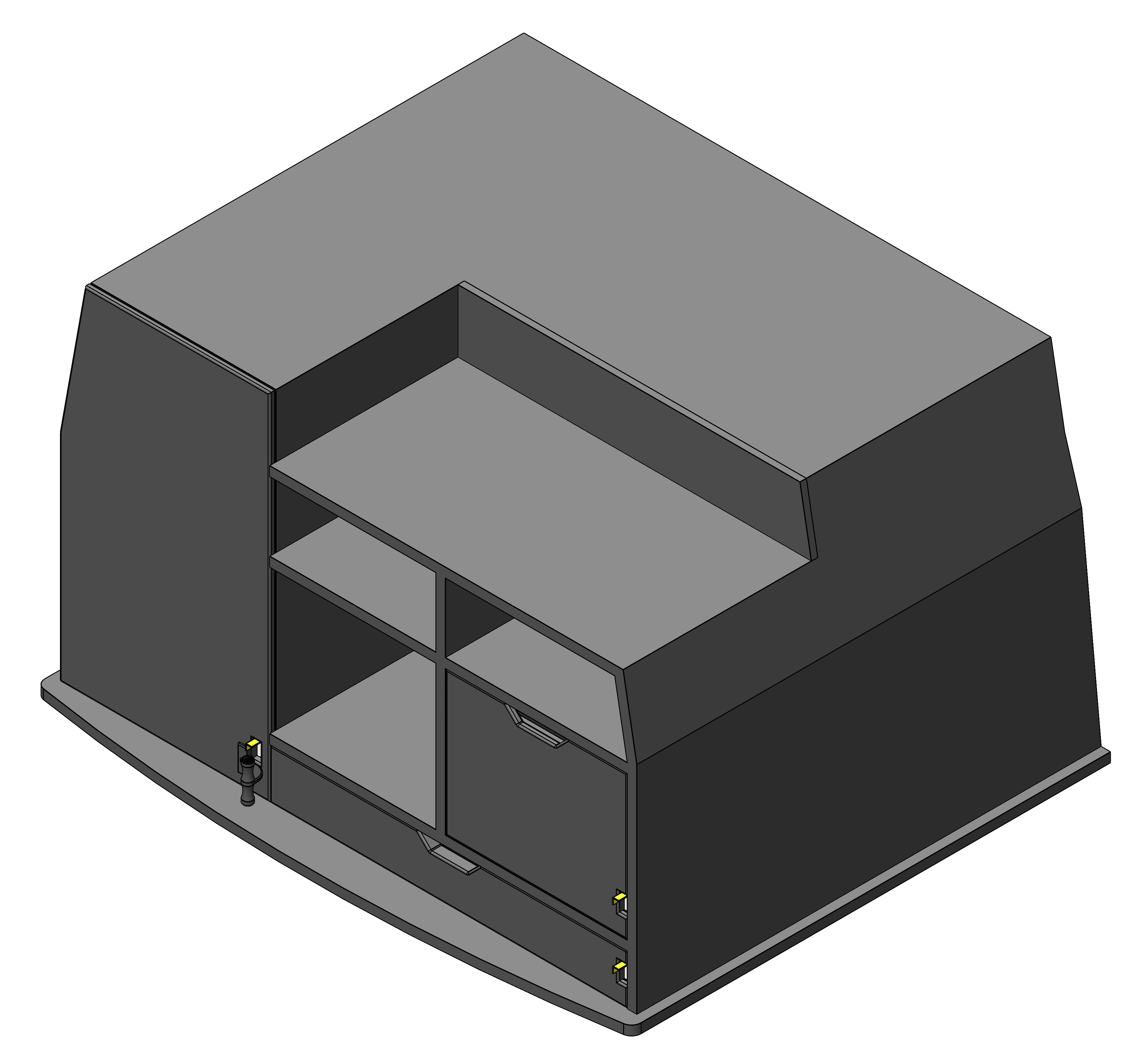 FIRE CHIEF COMMAND SEALED GEAR STORAGE CABINET WITH TILT UP DRY ERASE AND DRAWER