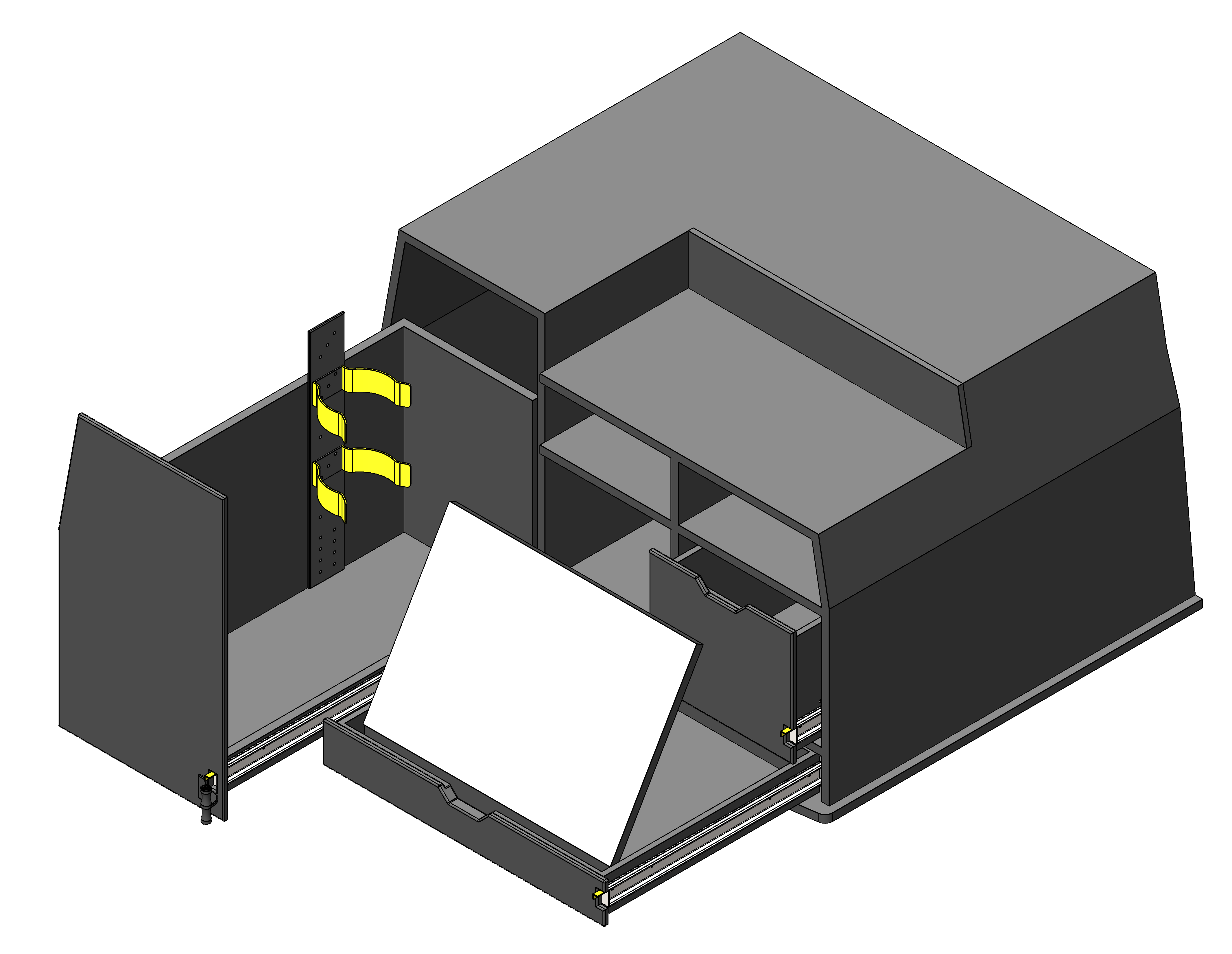 FIRE CHIEF COMMAND SEALED GEAR STORAGE CABINET WITH TILT UP DRY ERASE AND DRAWER