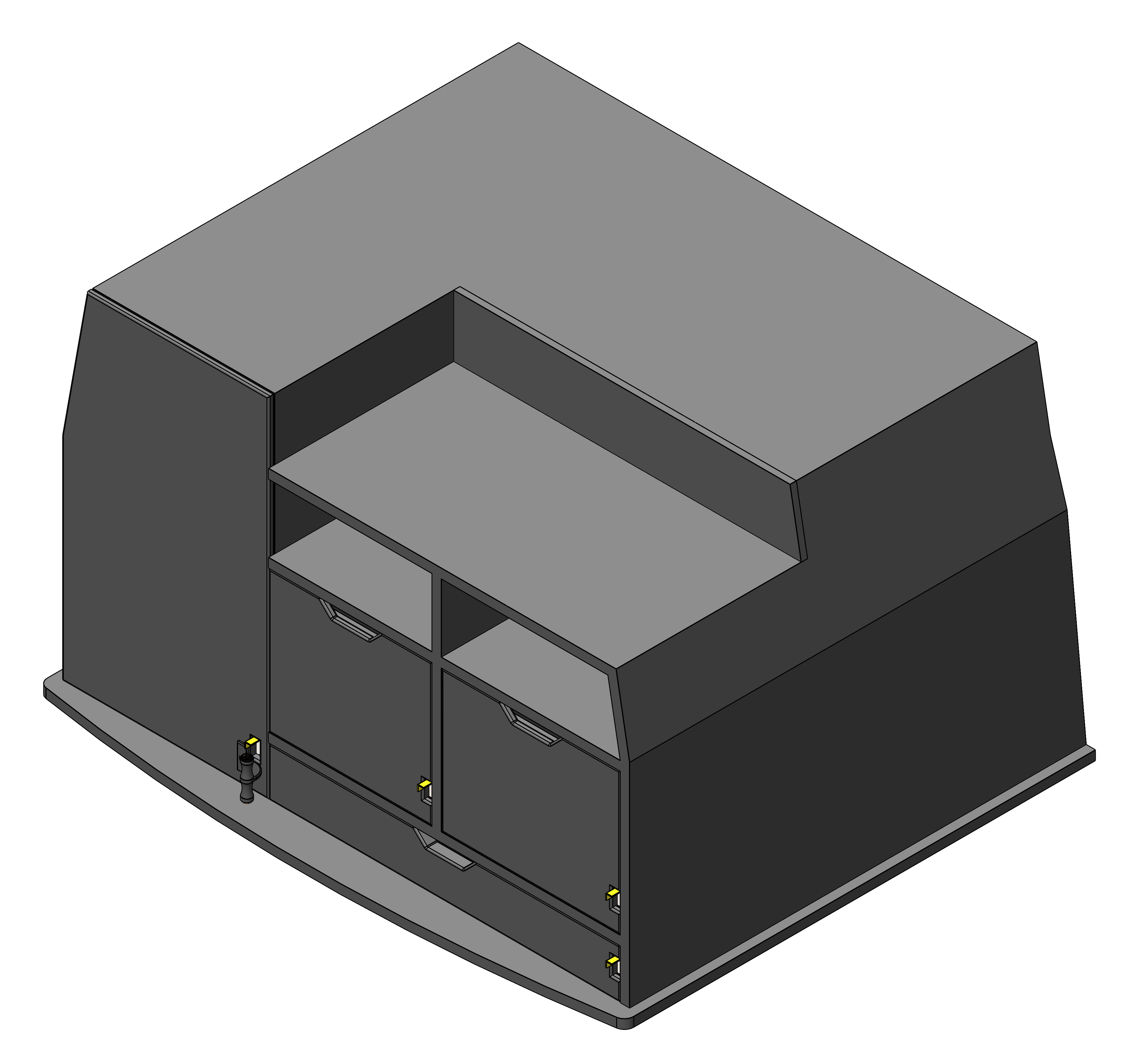 FIRE CHIEF COMMAND SEALED GEAR STORAGE CABINET WITH TILT UP DRY ERASE AND DRAWER