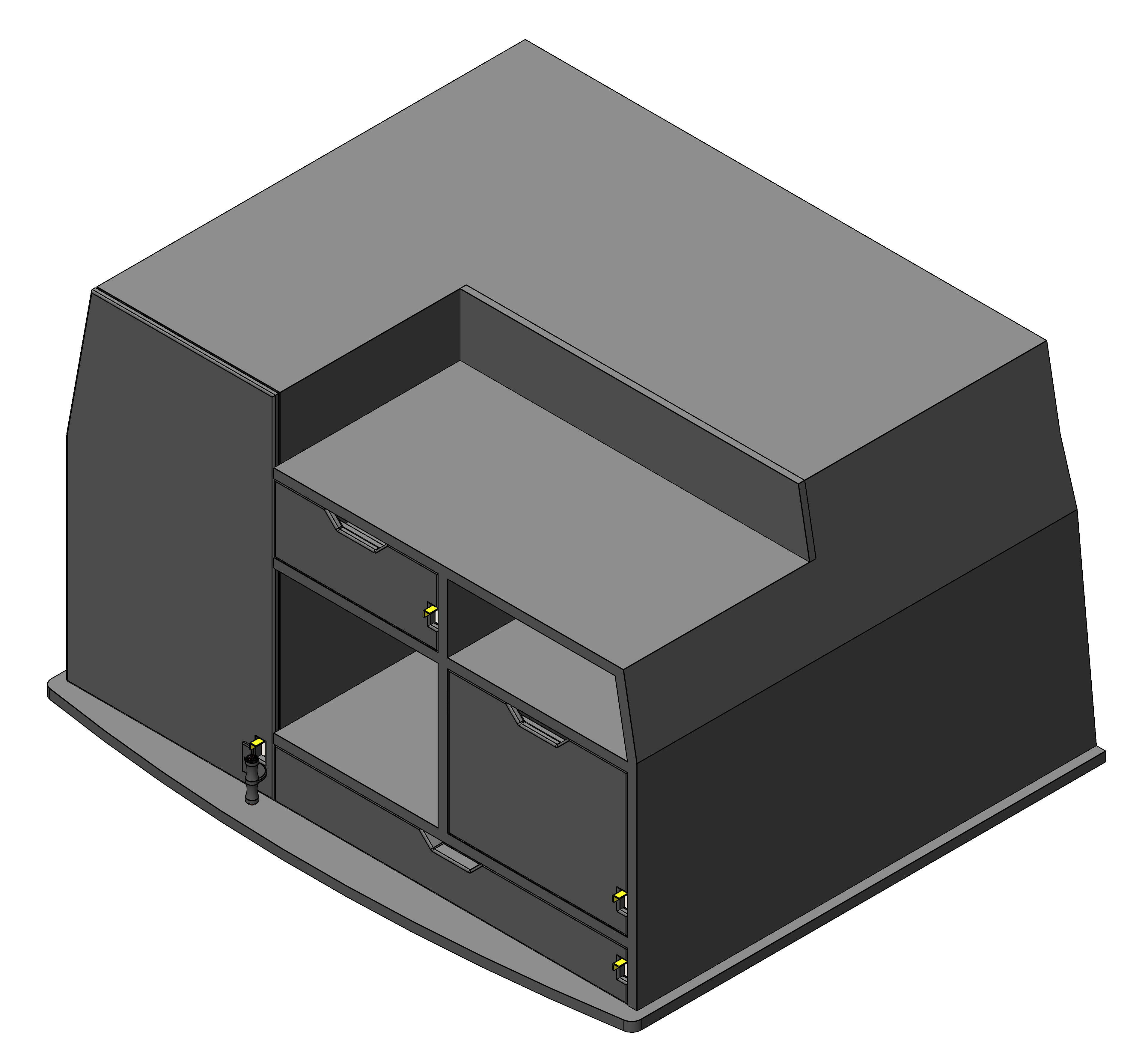 FIRE CHIEF COMMAND SEALED GEAR STORAGE CABINET WITH TILT UP DRY ERASE AND DRAWER