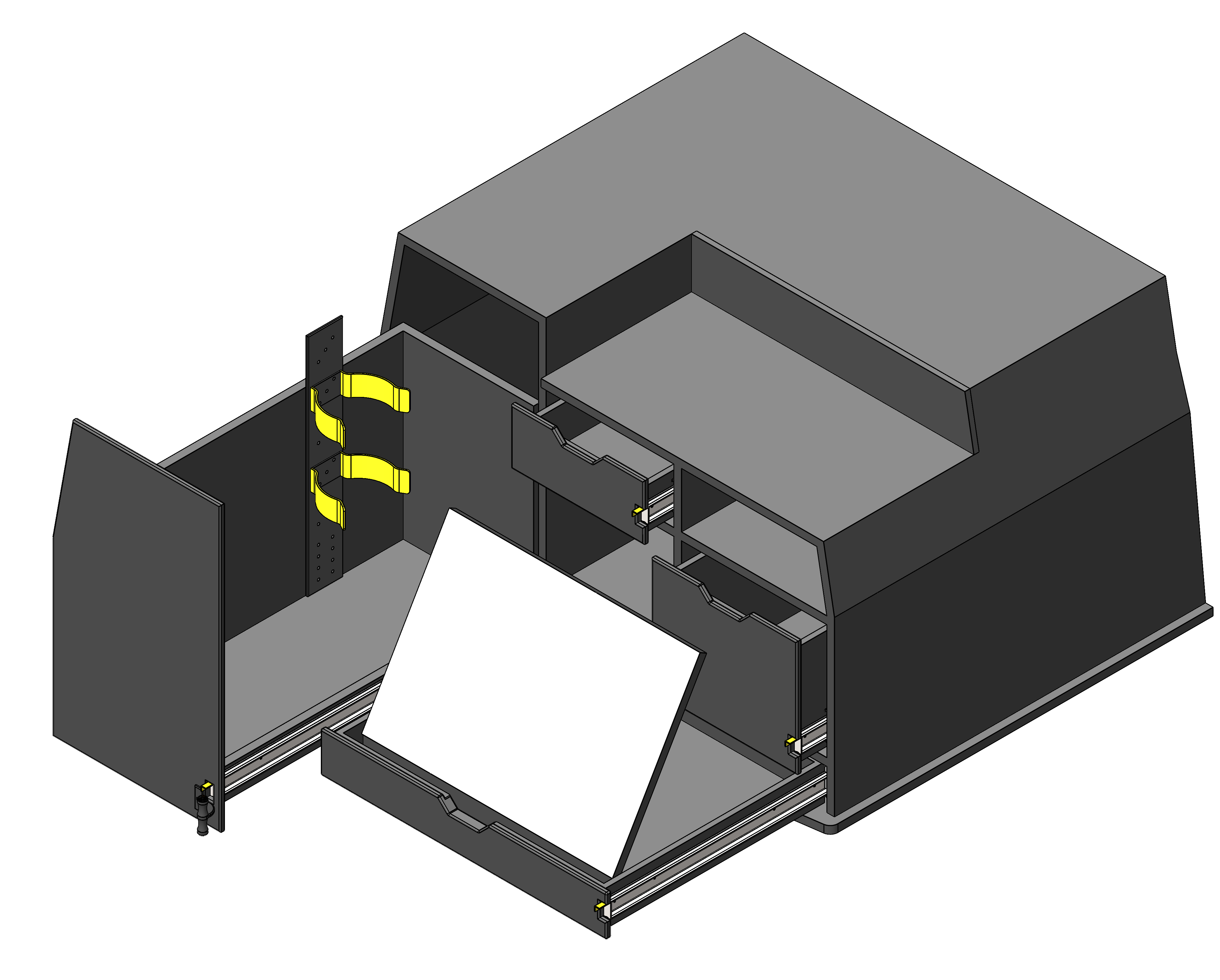 FIRE CHIEF COMMAND SEALED GEAR STORAGE CABINET WITH TILT UP DRY ERASE AND DRAWER
