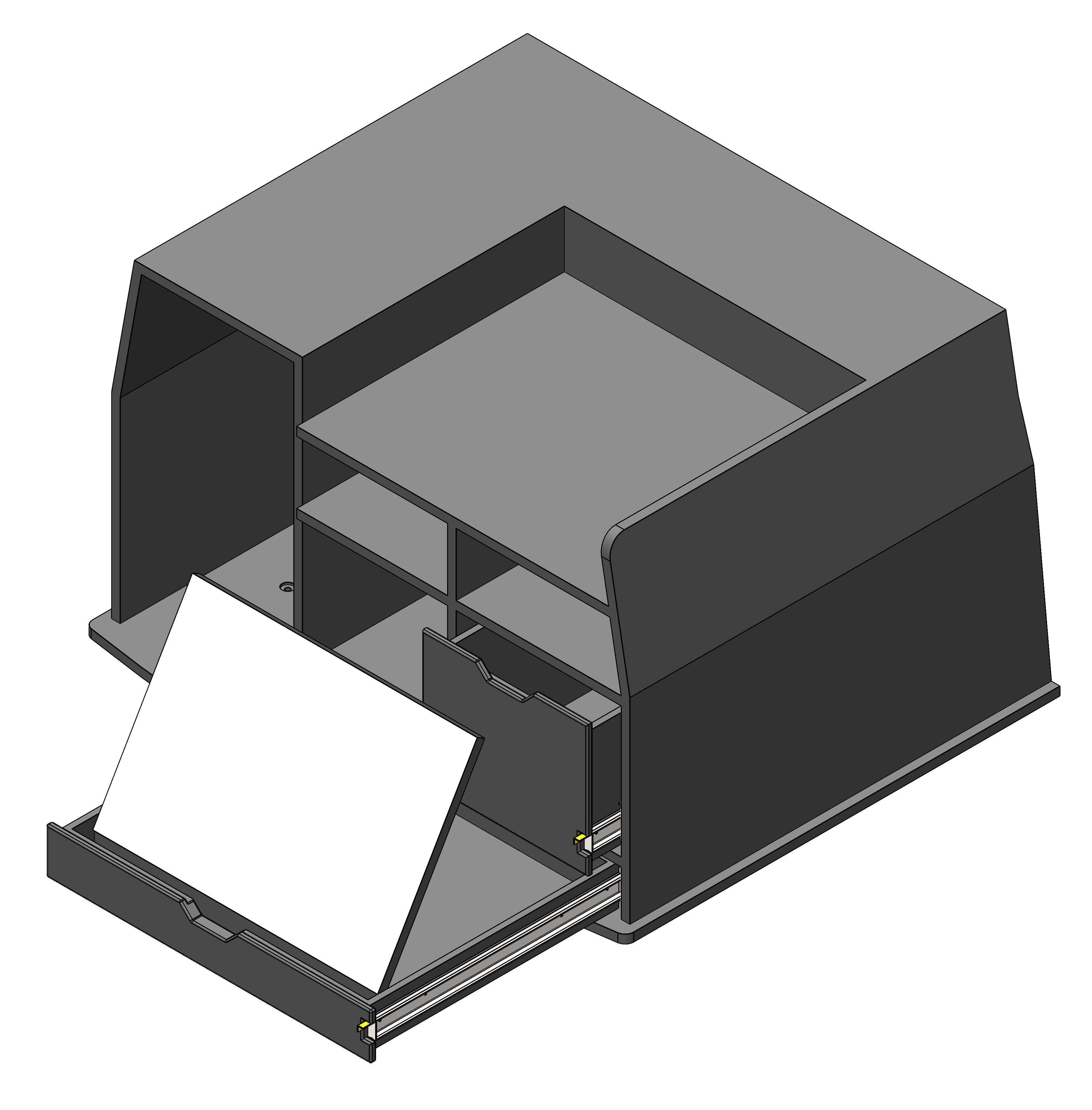 FIRE CHIEF COMMAND STORAGE CABINET WITH TILT UP DRY ERASE AND DRAWER