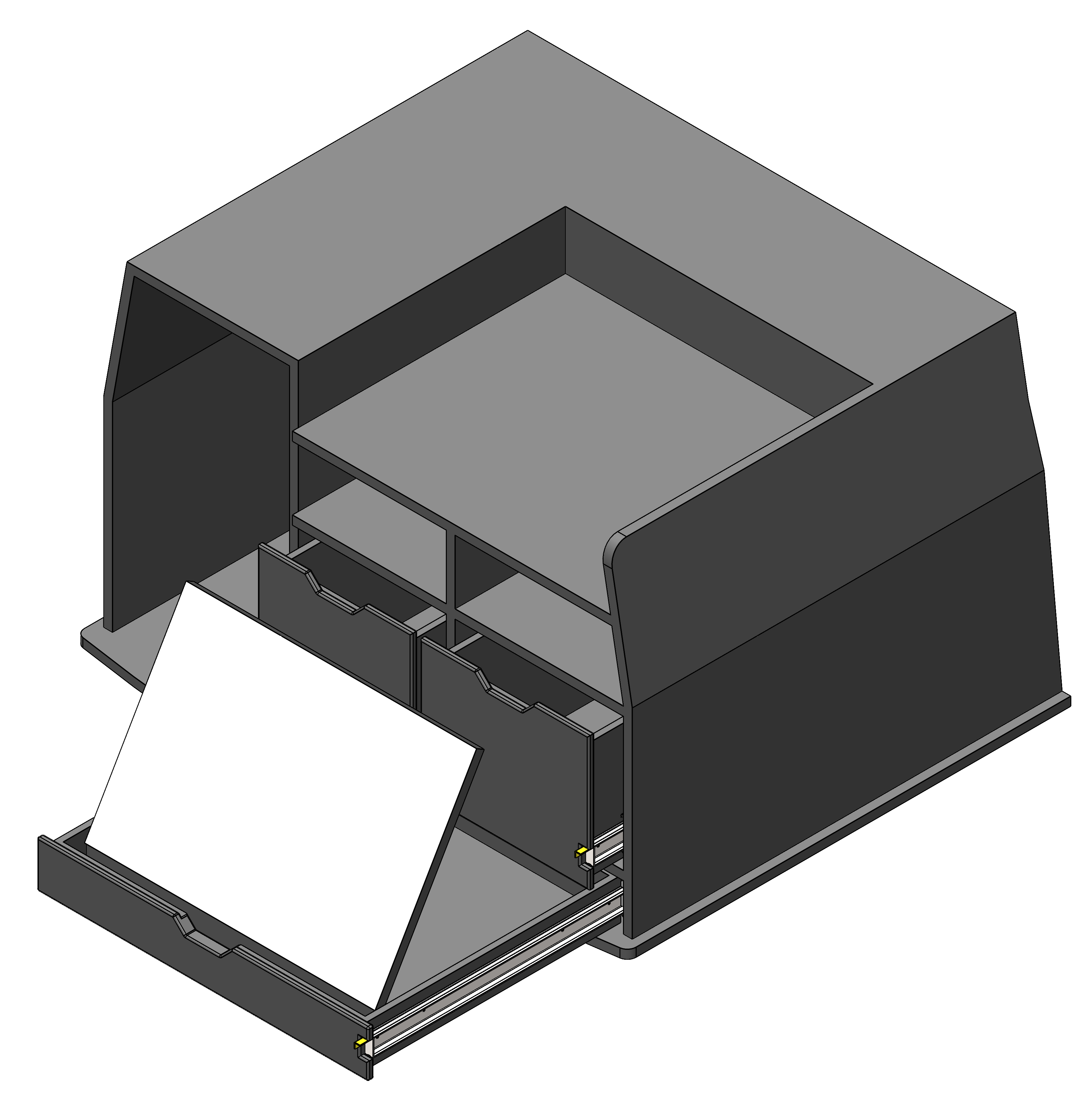 FIRE CHIEF COMMAND STORAGE CABINET WITH TILT UP DRY ERASE AND DRAWER