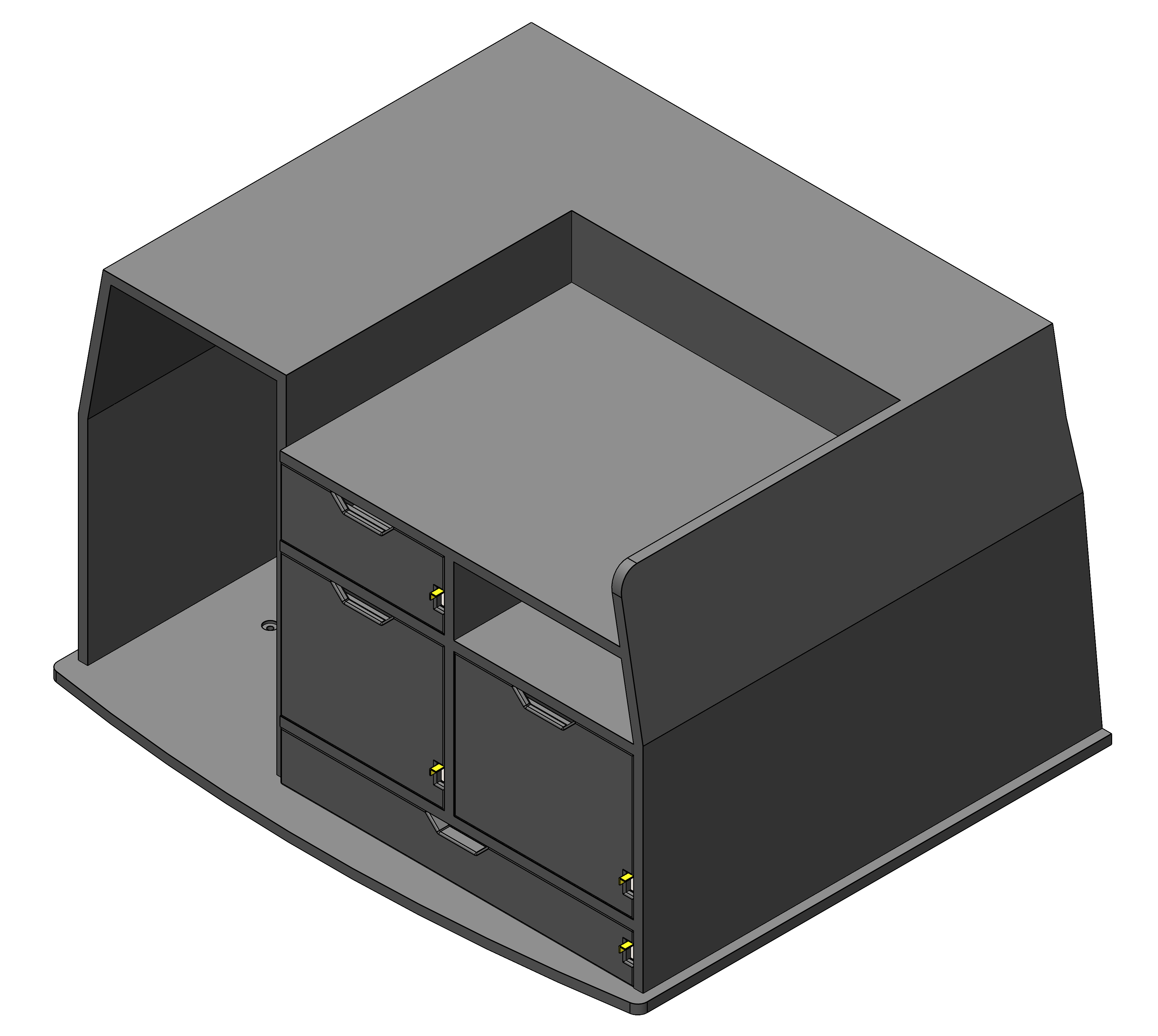 FIRE CHIEF COMMAND STORAGE CABINET WITH TILT UP DRY ERASE AND DRAWER