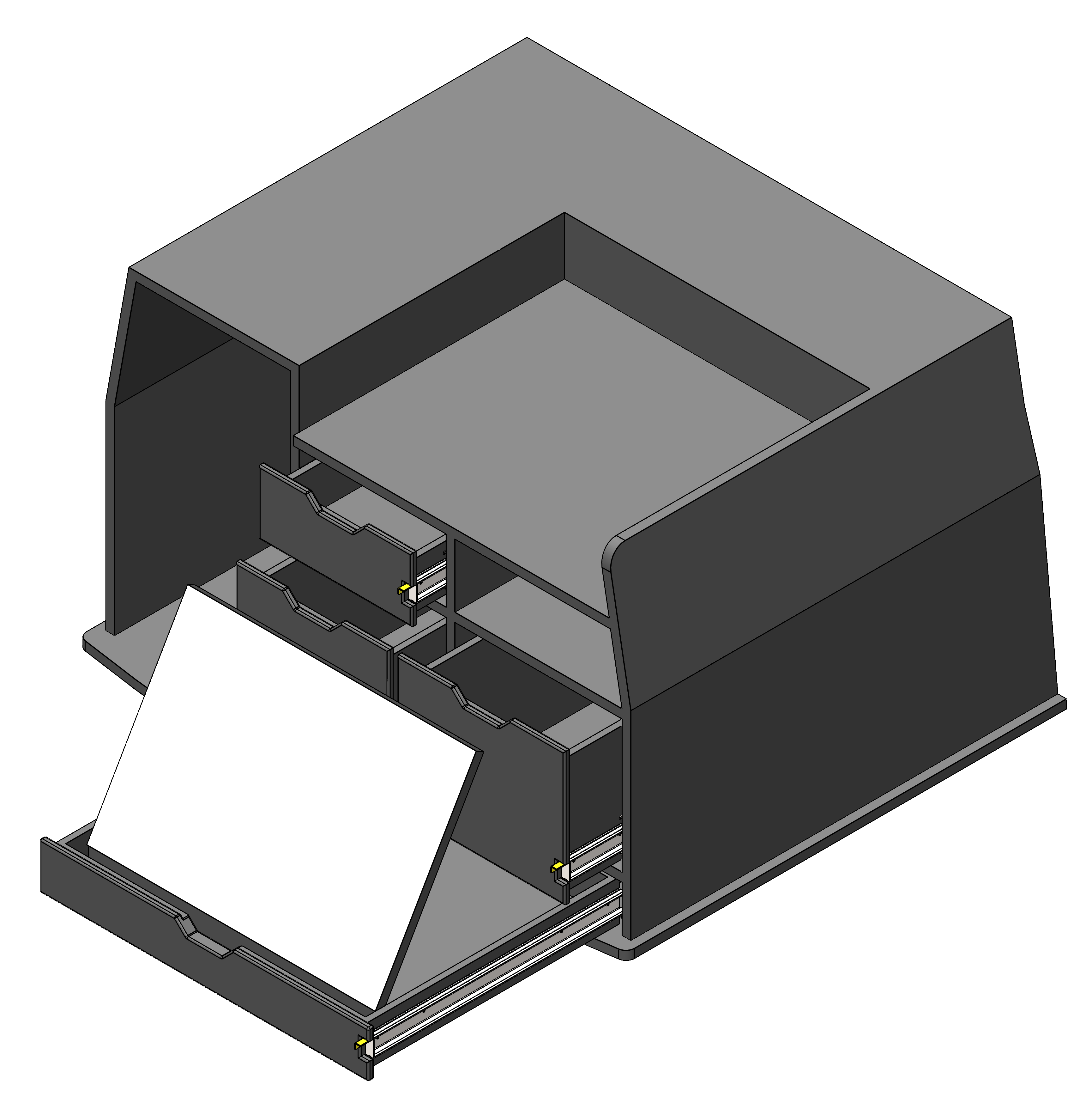 FIRE CHIEF COMMAND STORAGE CABINET WITH TILT UP DRY ERASE AND DRAWER