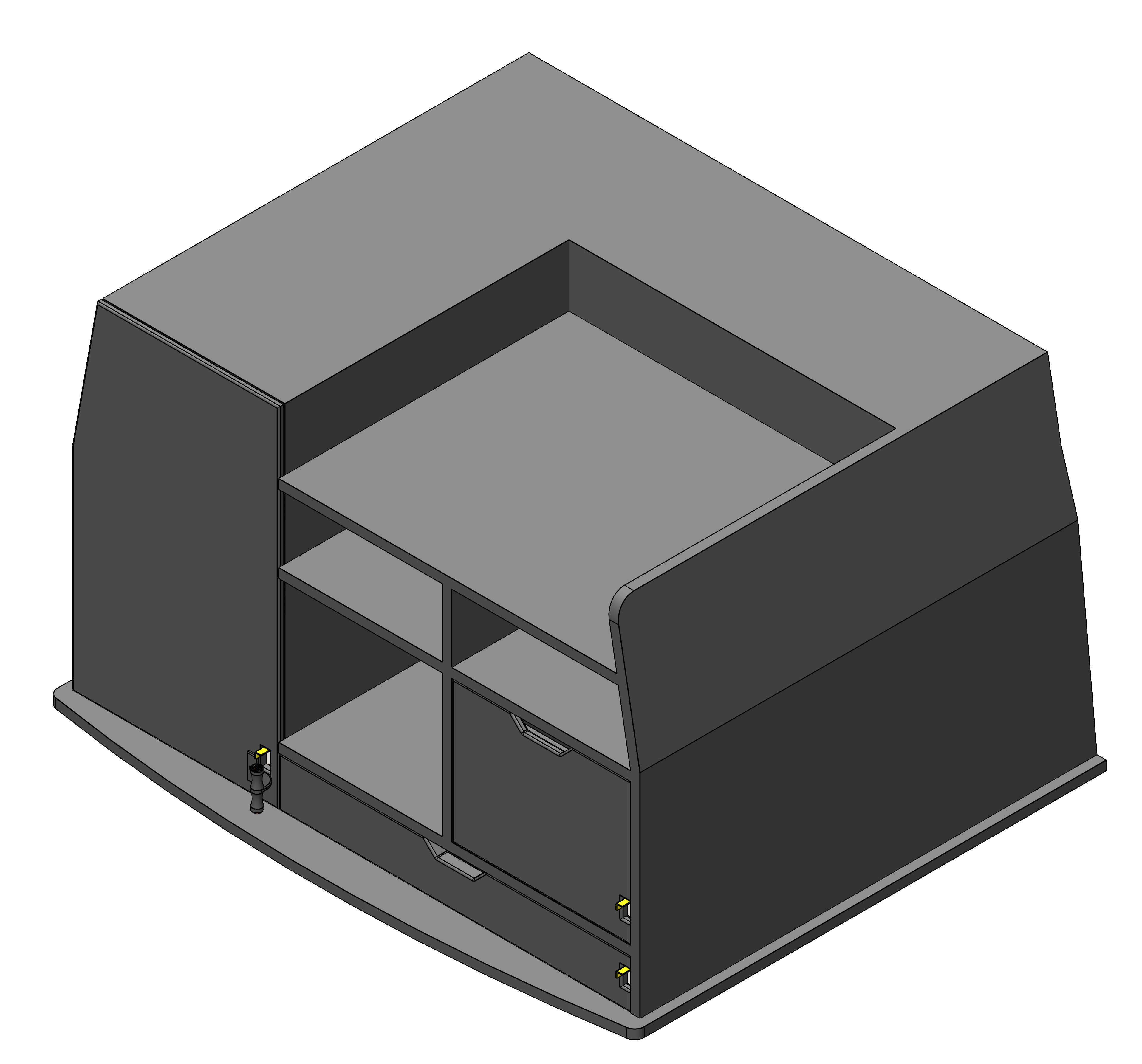 FIRE CHIEF COMMAND SEALED GEAR STORAGE CABINET WITH TILT UP DRY ERASE AND DRAWER