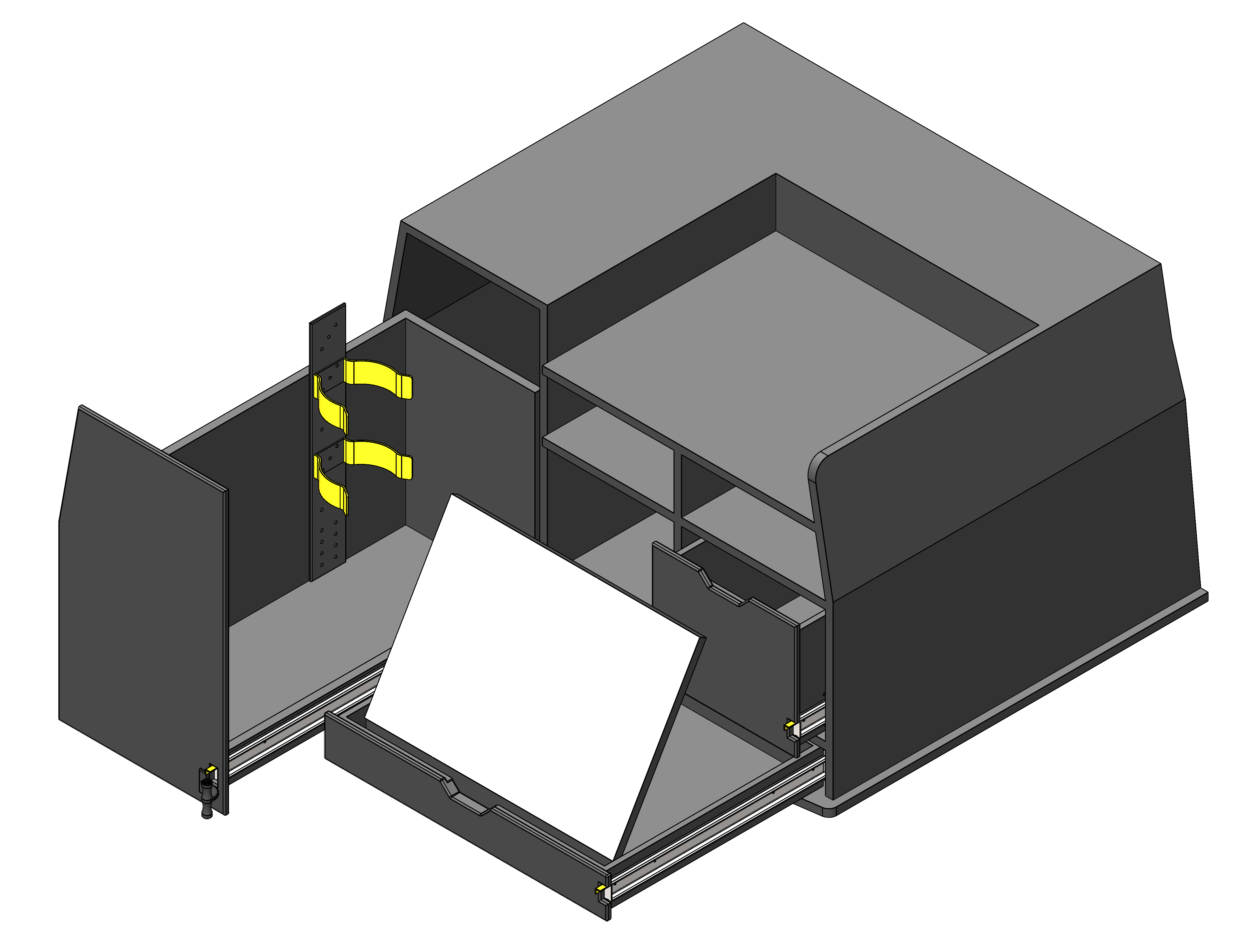 FIRE CHIEF COMMAND SEALED GEAR STORAGE CABINET WITH TILT UP DRY ERASE AND DRAWER