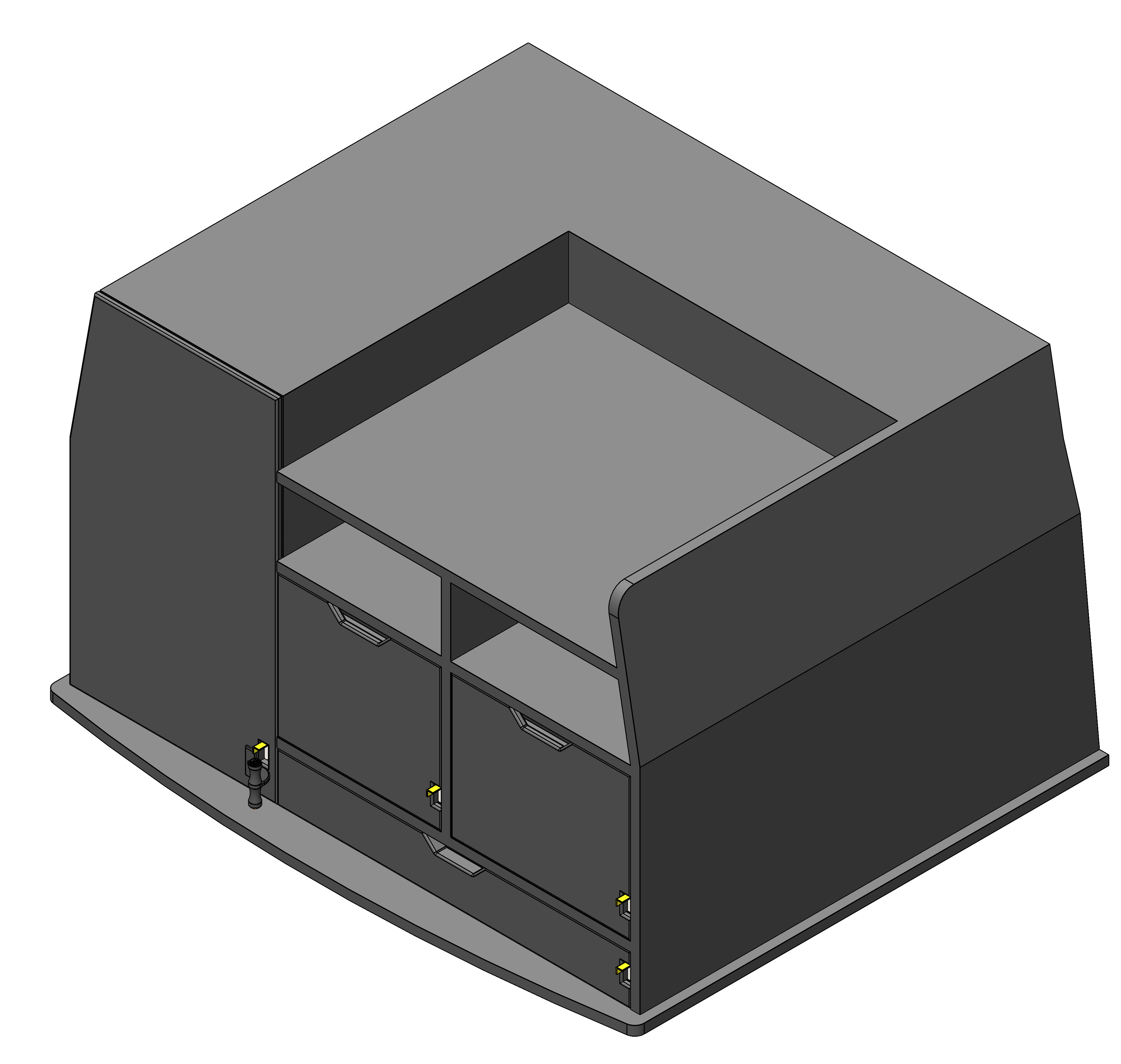 FIRE CHIEF COMMAND SEALED GEAR STORAGE CABINET WITH TILT UP DRY ERASE AND DRAWER