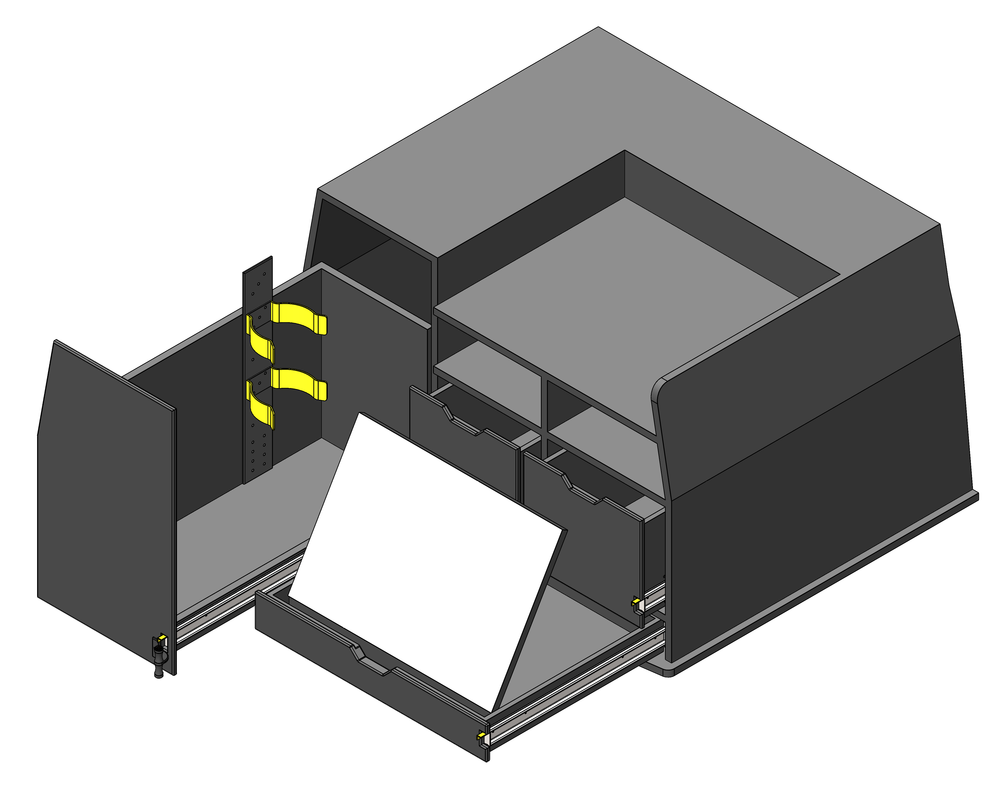 FIRE CHIEF COMMAND SEALED GEAR STORAGE CABINET WITH TILT UP DRY ERASE AND DRAWER