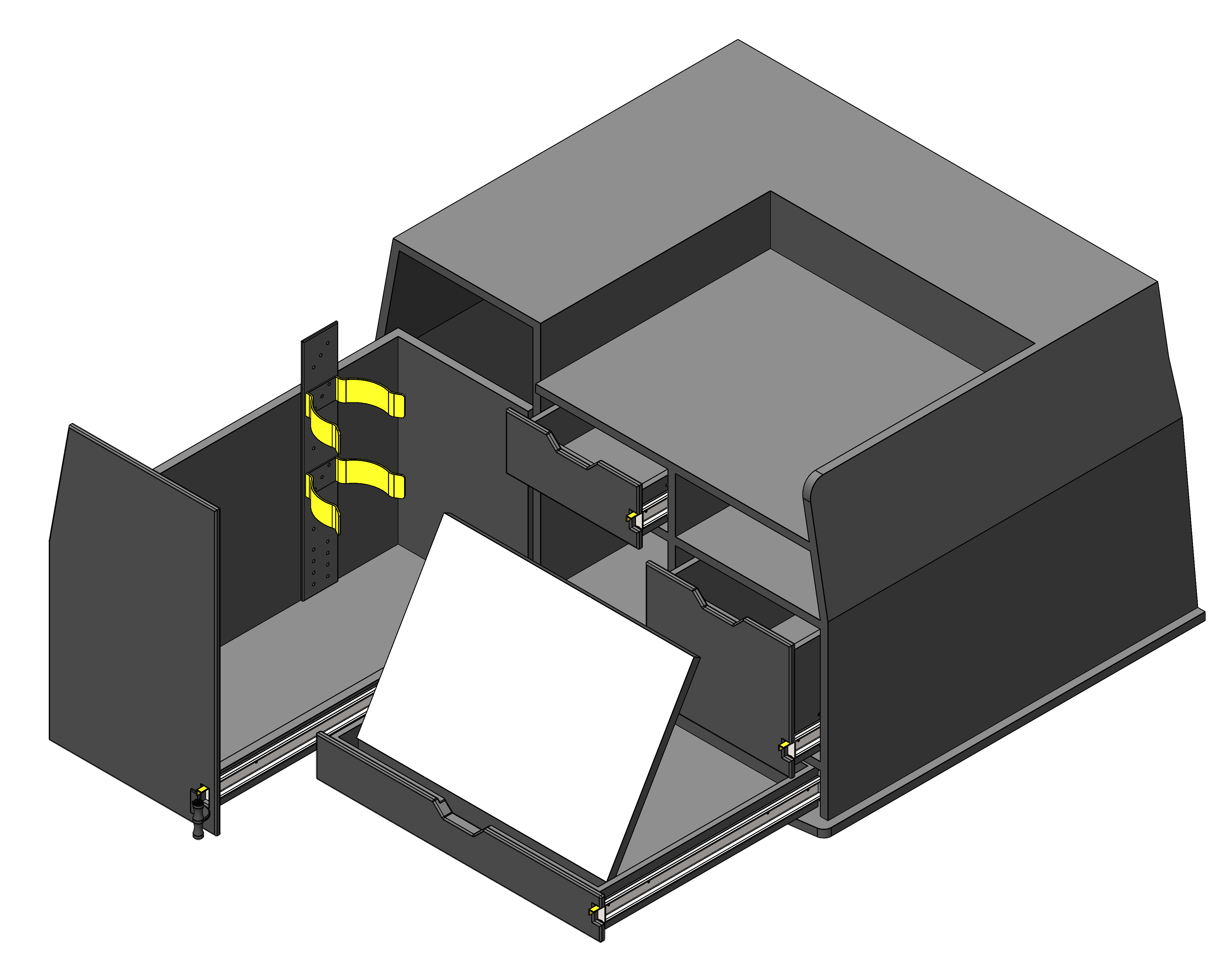 FIRE CHIEF COMMAND SEALED GEAR STORAGE CABINET WITH TILT UP DRY ERASE AND DRAWER