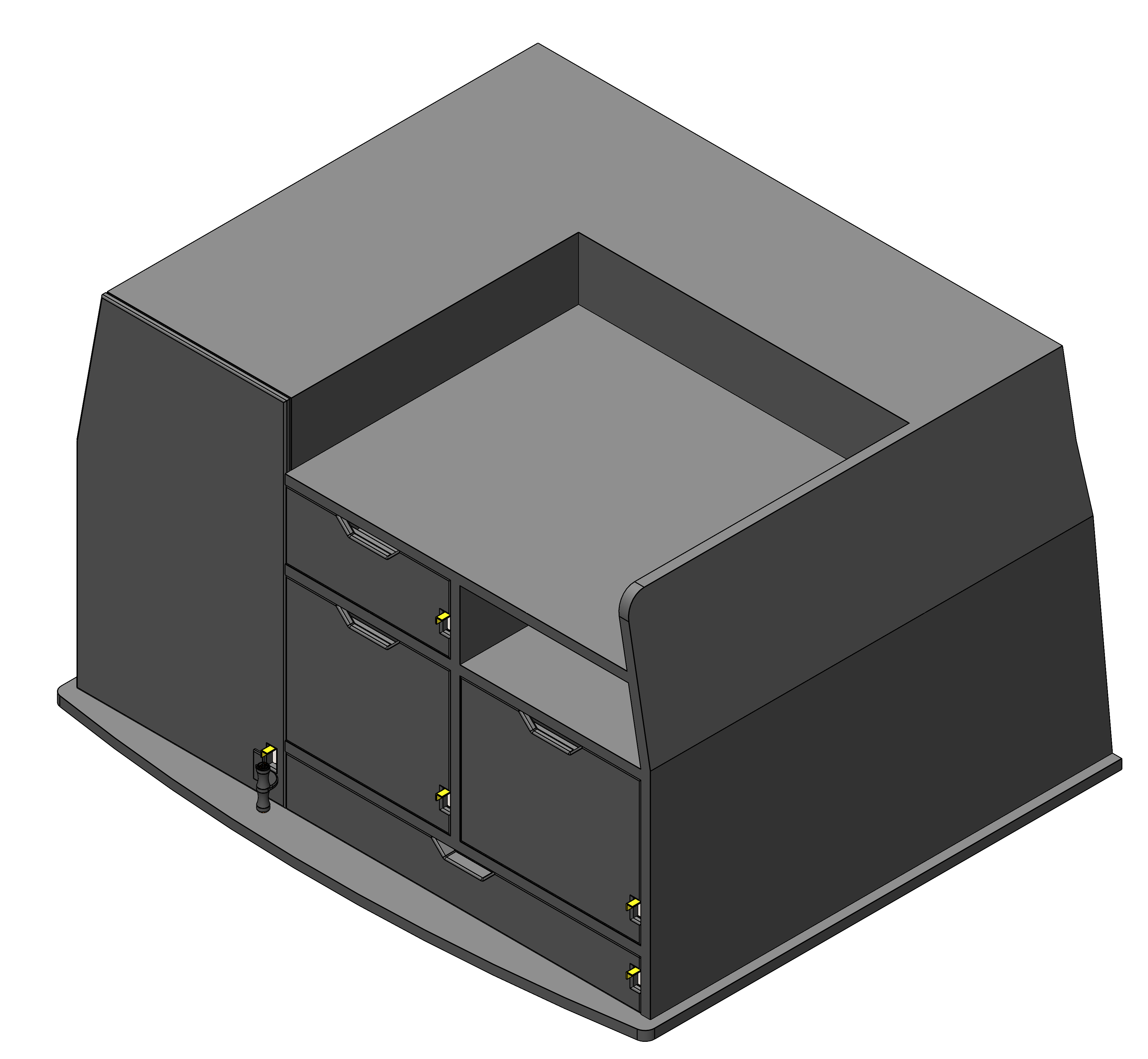 FIRE CHIEF COMMAND SEALED GEAR STORAGE CABINET WITH TILT UP DRY ERASE AND DRAWER