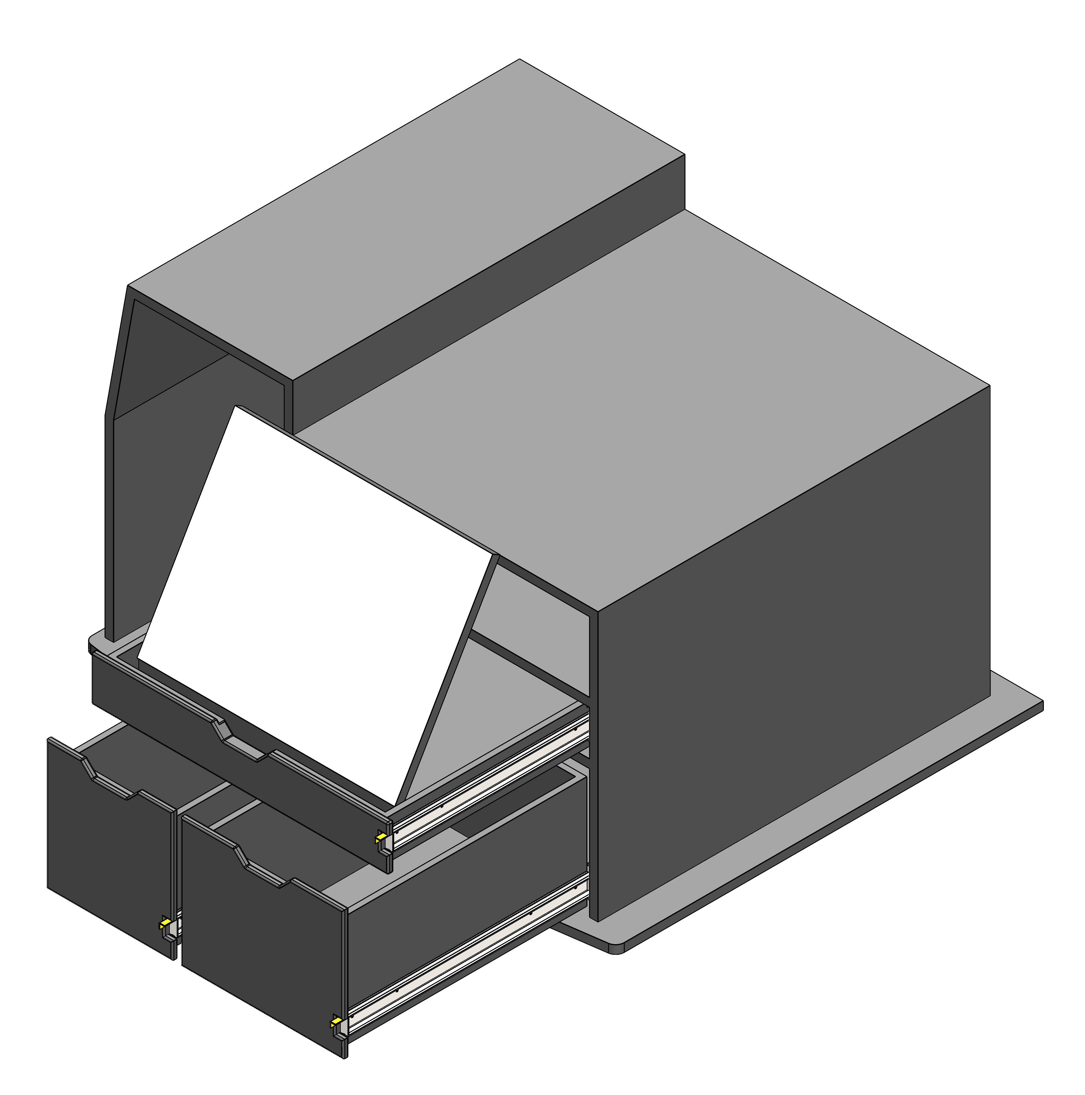 FIRE CHIEF COMMAND STORAGE CABINET WITH TILT UP DRY ERASE AND DRAWER
