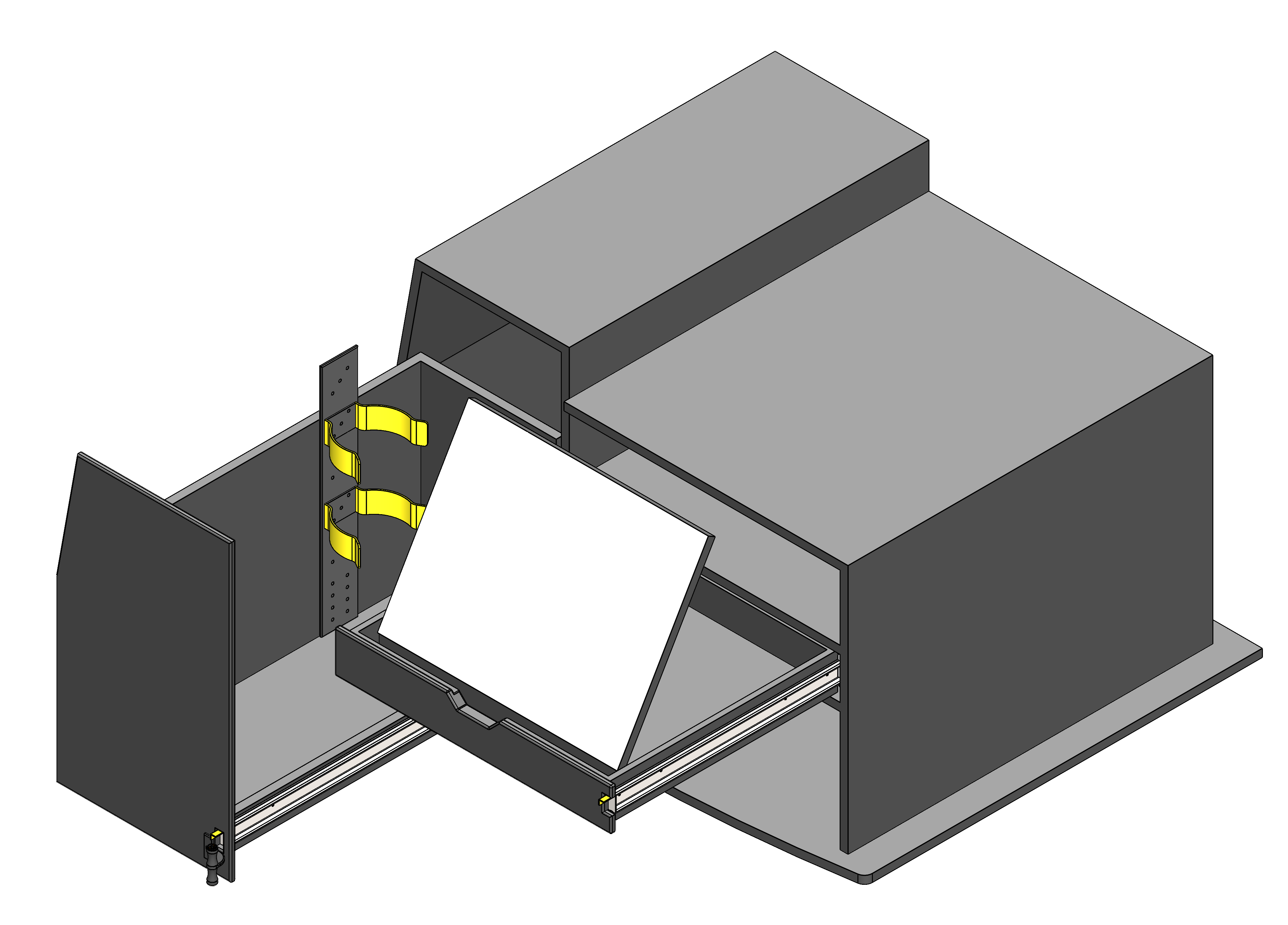 FIRE CHIEF COMMAND SEALED GEAR STORAGE CABINET WITH TILT UP DRY ERASE AND DRAWER