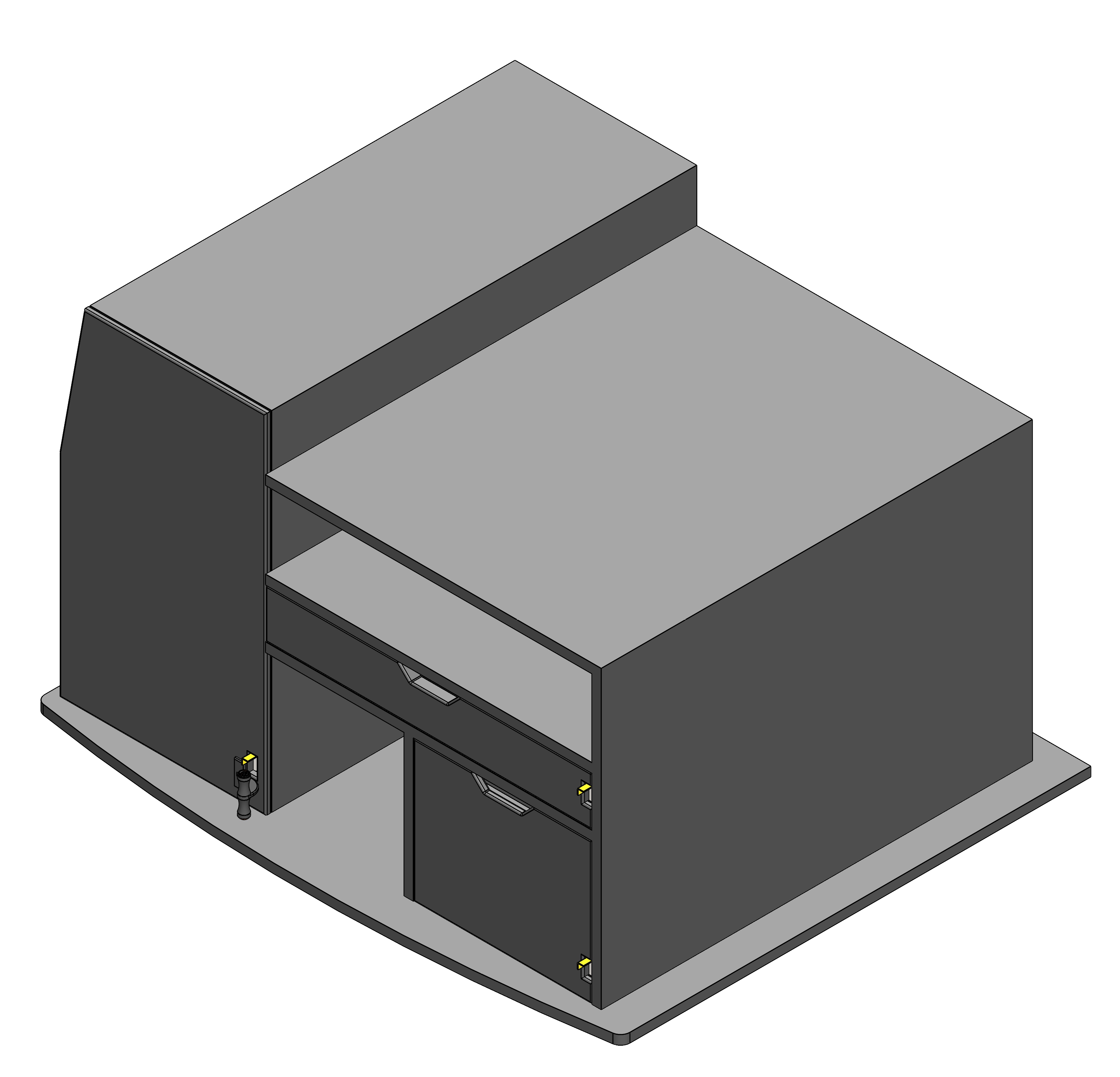 FIRE CHIEF COMMAND SEALED GEAR STORAGE CABINET WITH TILT UP DRY ERASE AND DRAWER