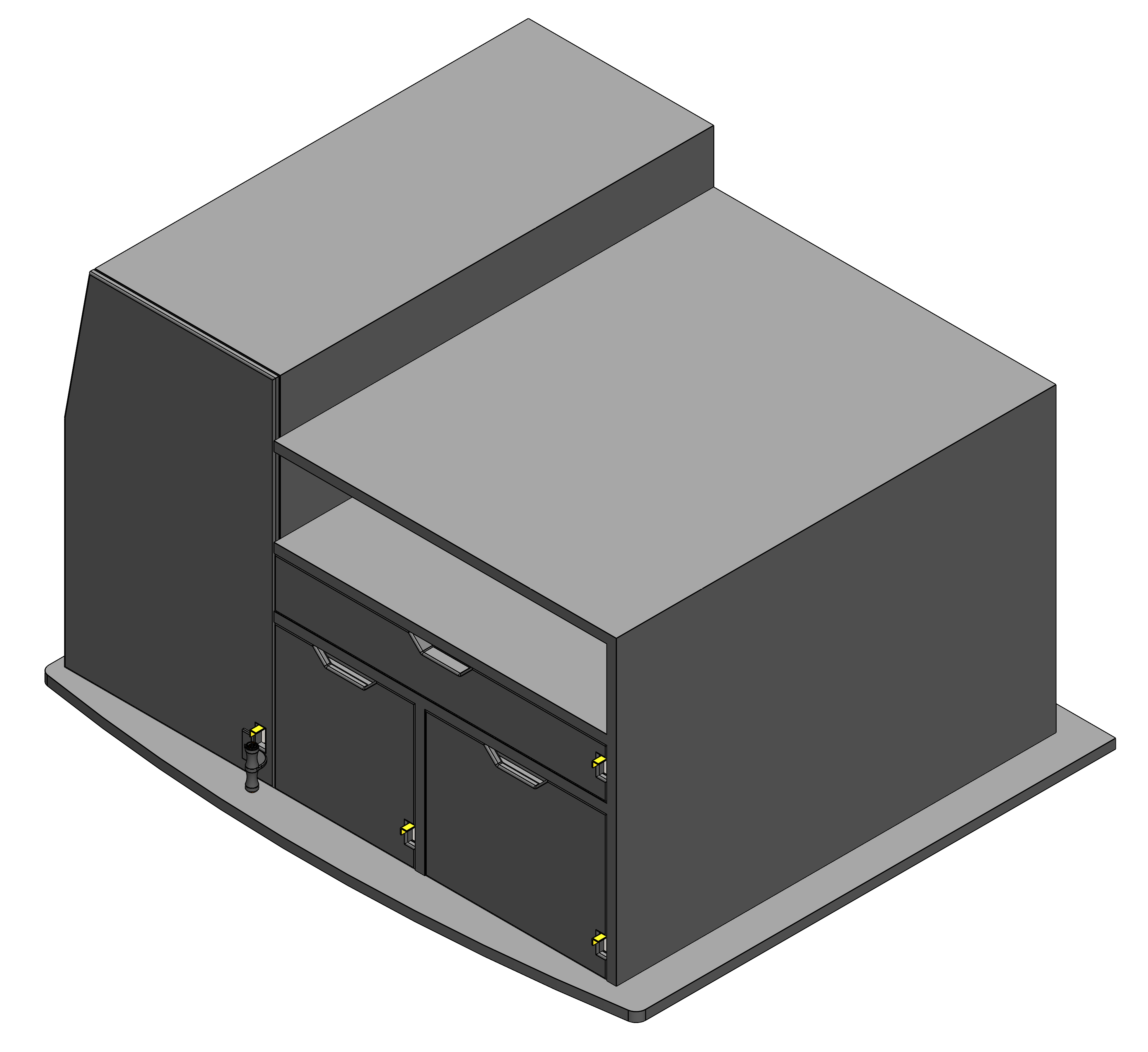 FIRE CHIEF COMMAND SEALED GEAR STORAGE CABINET WITH TILT UP DRY ERASE AND DRAWER
