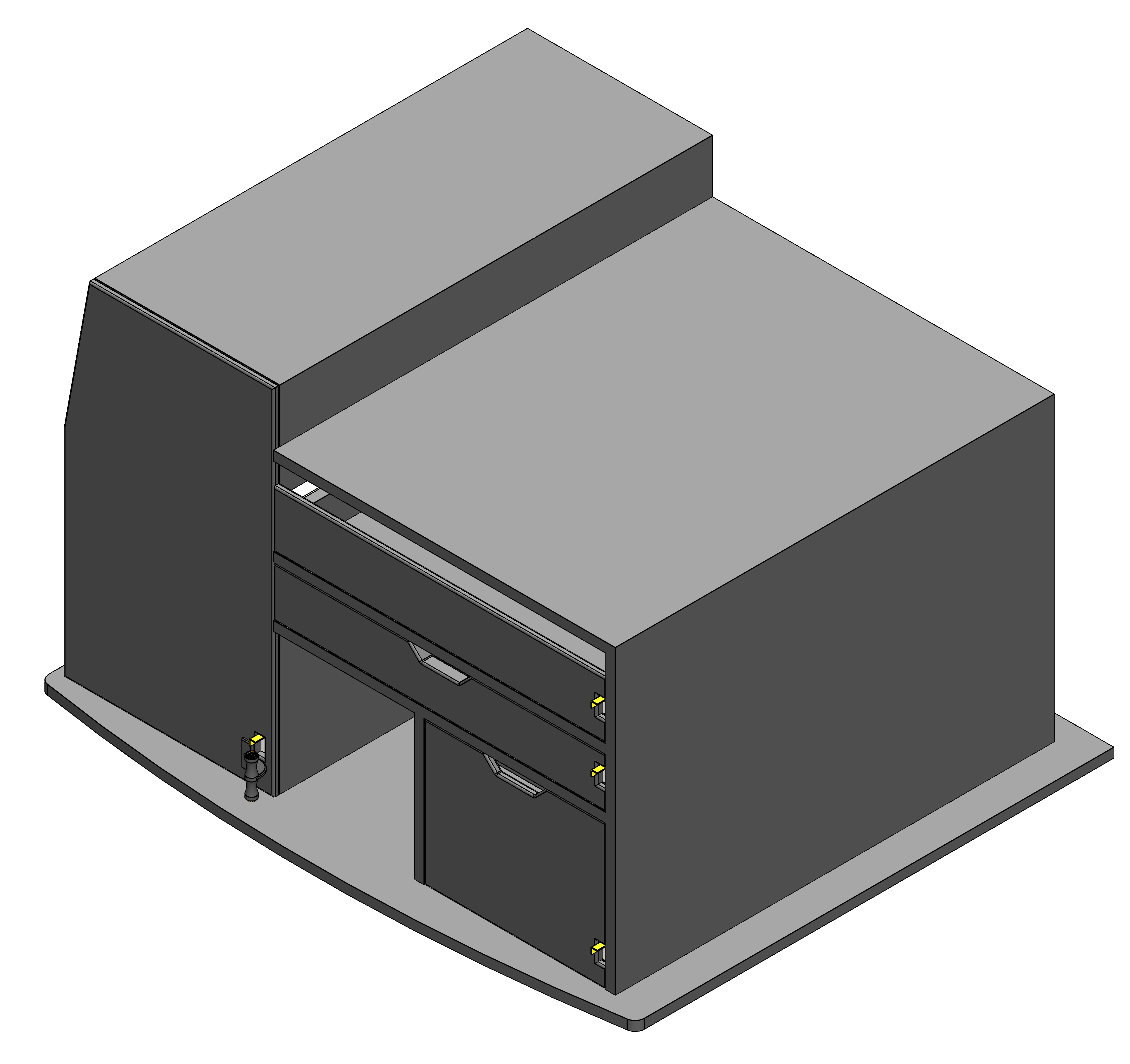 FIRE CHIEF COMMAND SEALED GEAR STORAGE CABINET WITH TILT UP DRY ERASE AND DRAWER