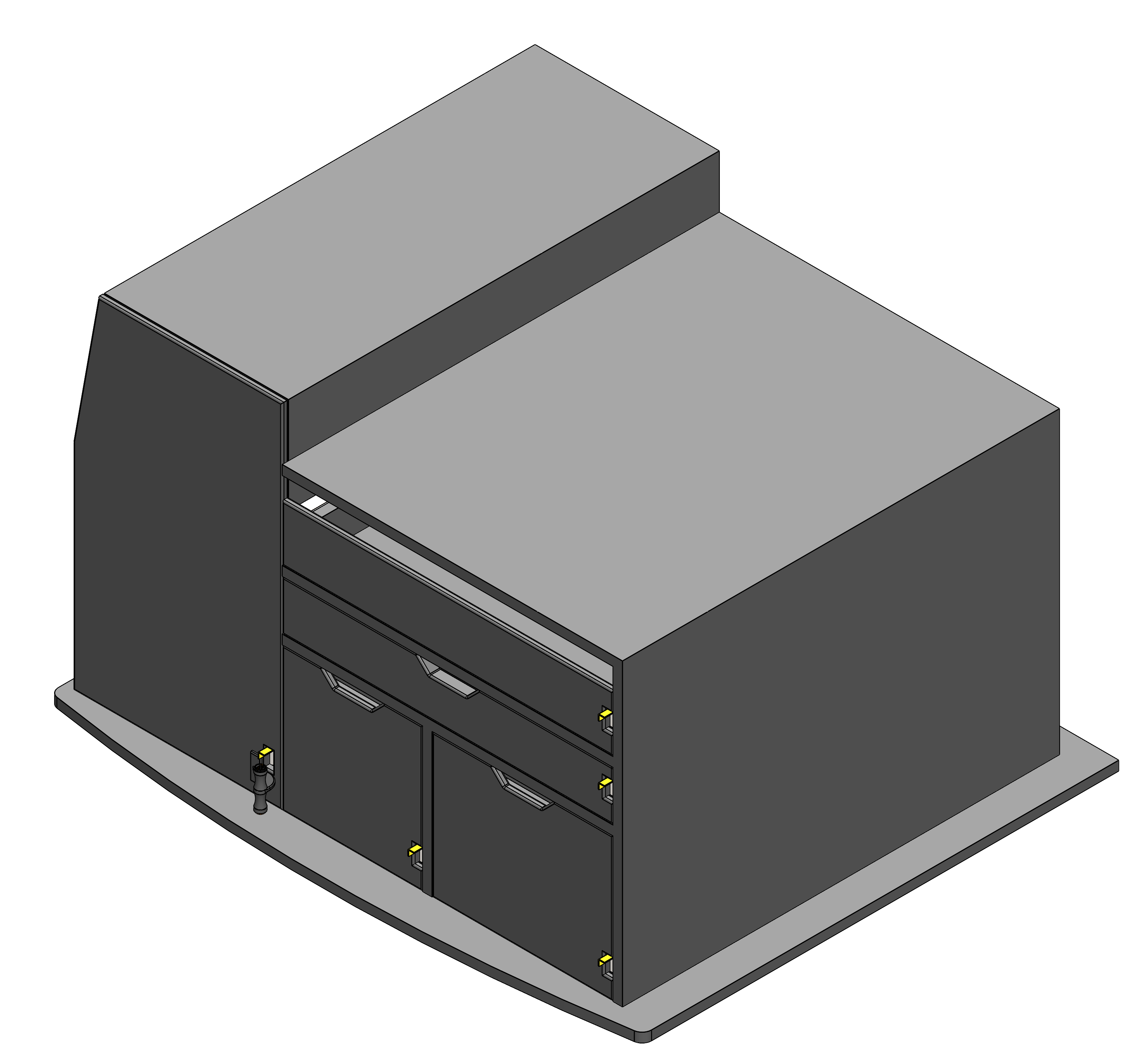 FIRE CHIEF COMMAND SEALED GEAR STORAGE CABINET WITH TILT UP DRY ERASE AND DRAWER