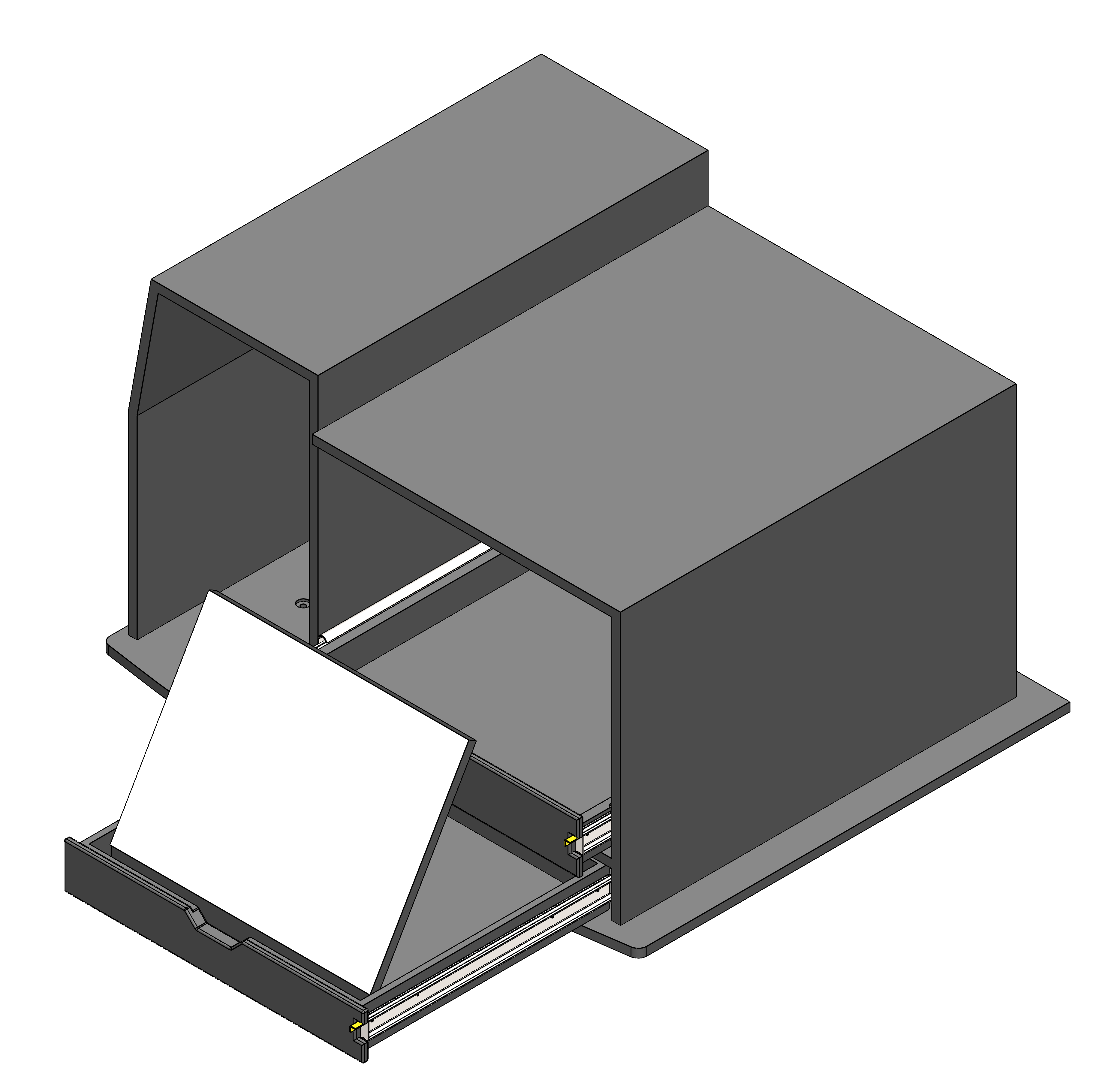 FIRE CHIEF COMMAND STORAGE CABINET WITH TILT UP DRY ERASE AND DRAWER