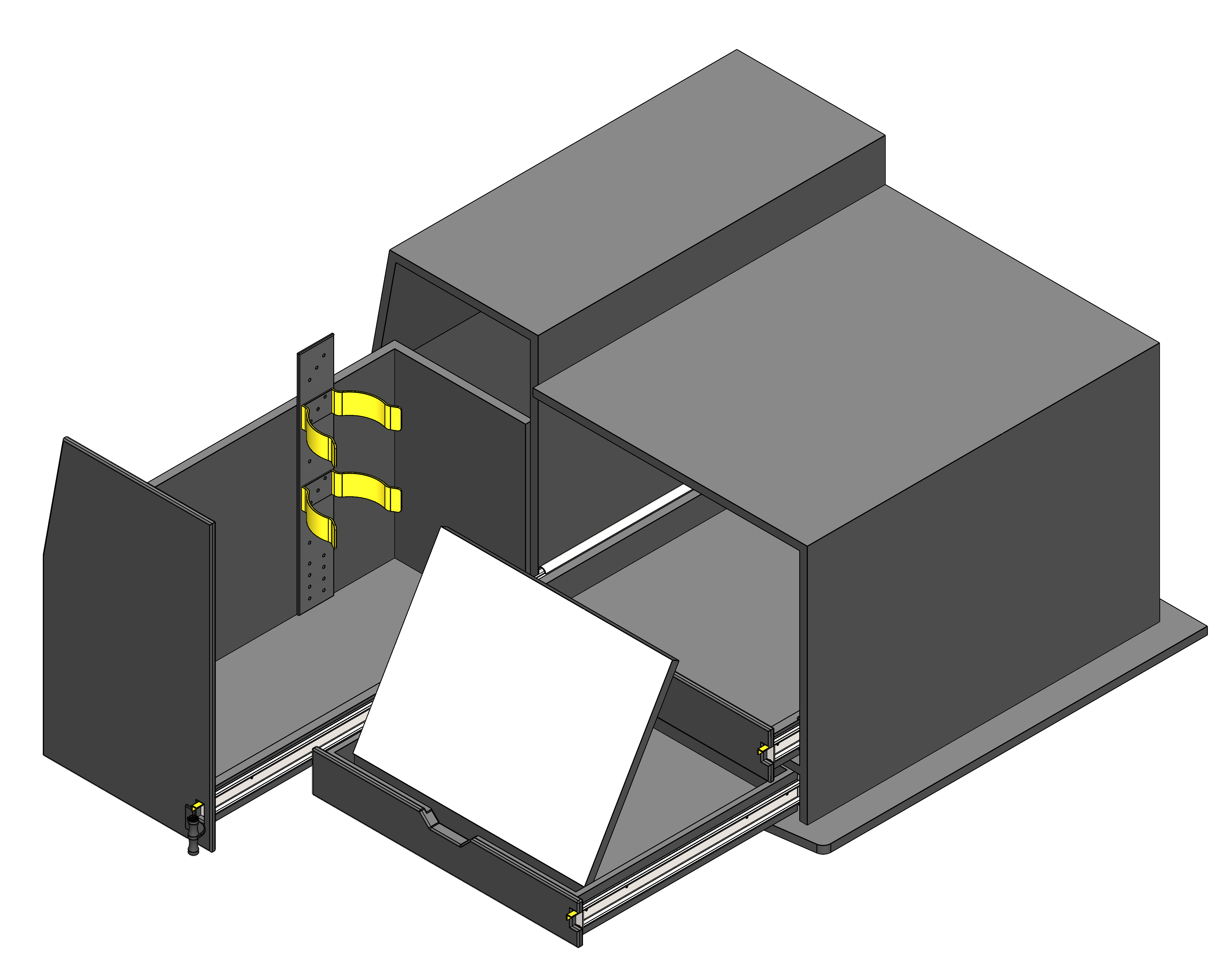 FIRE CHIEF COMMAND SEALED GEAR STORAGE CABINET WITH TILT UP DRY ERASE AND DRAWER
