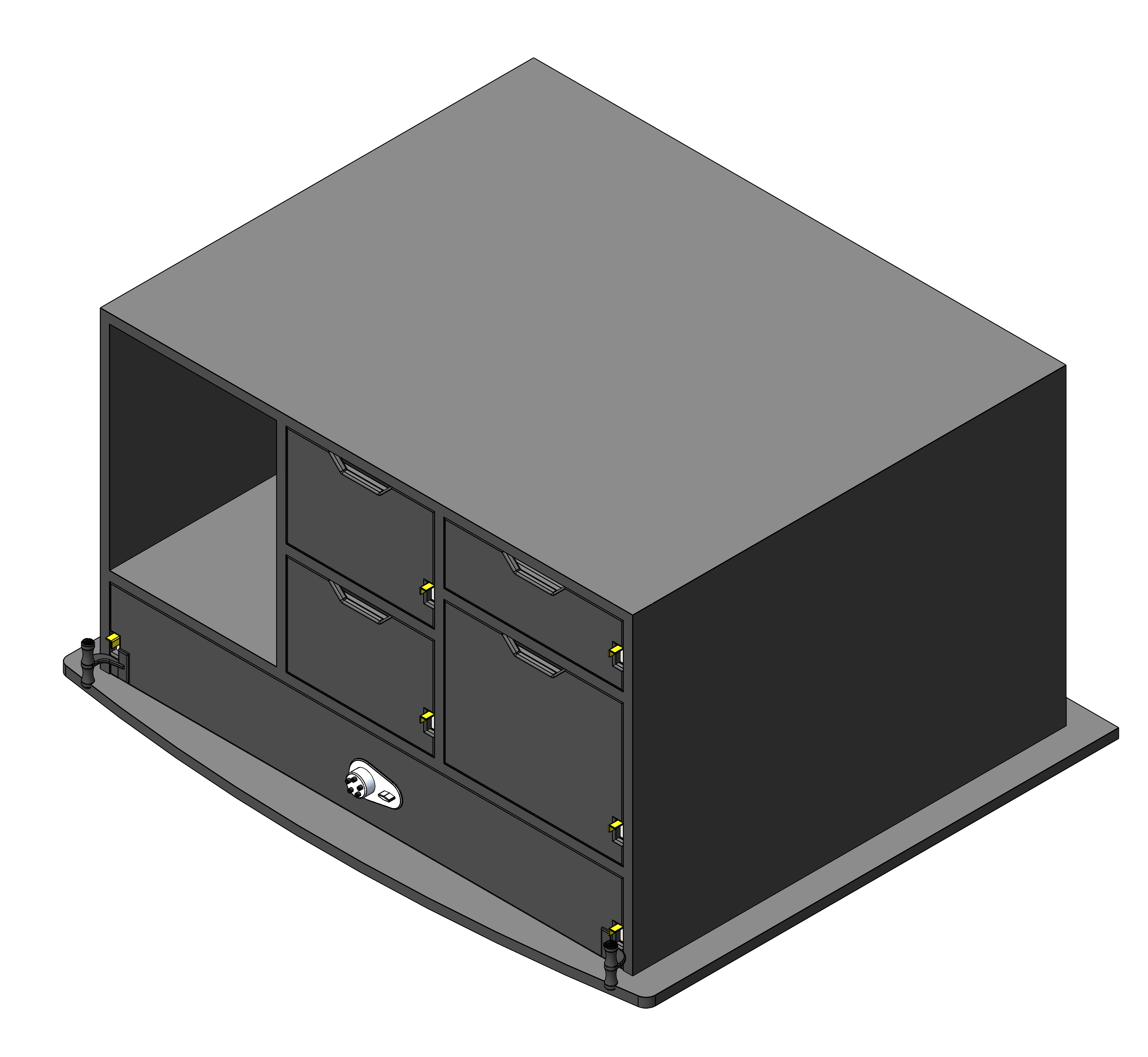 Law Enforcement Weapon Storage Cabinet For Police Vehicles