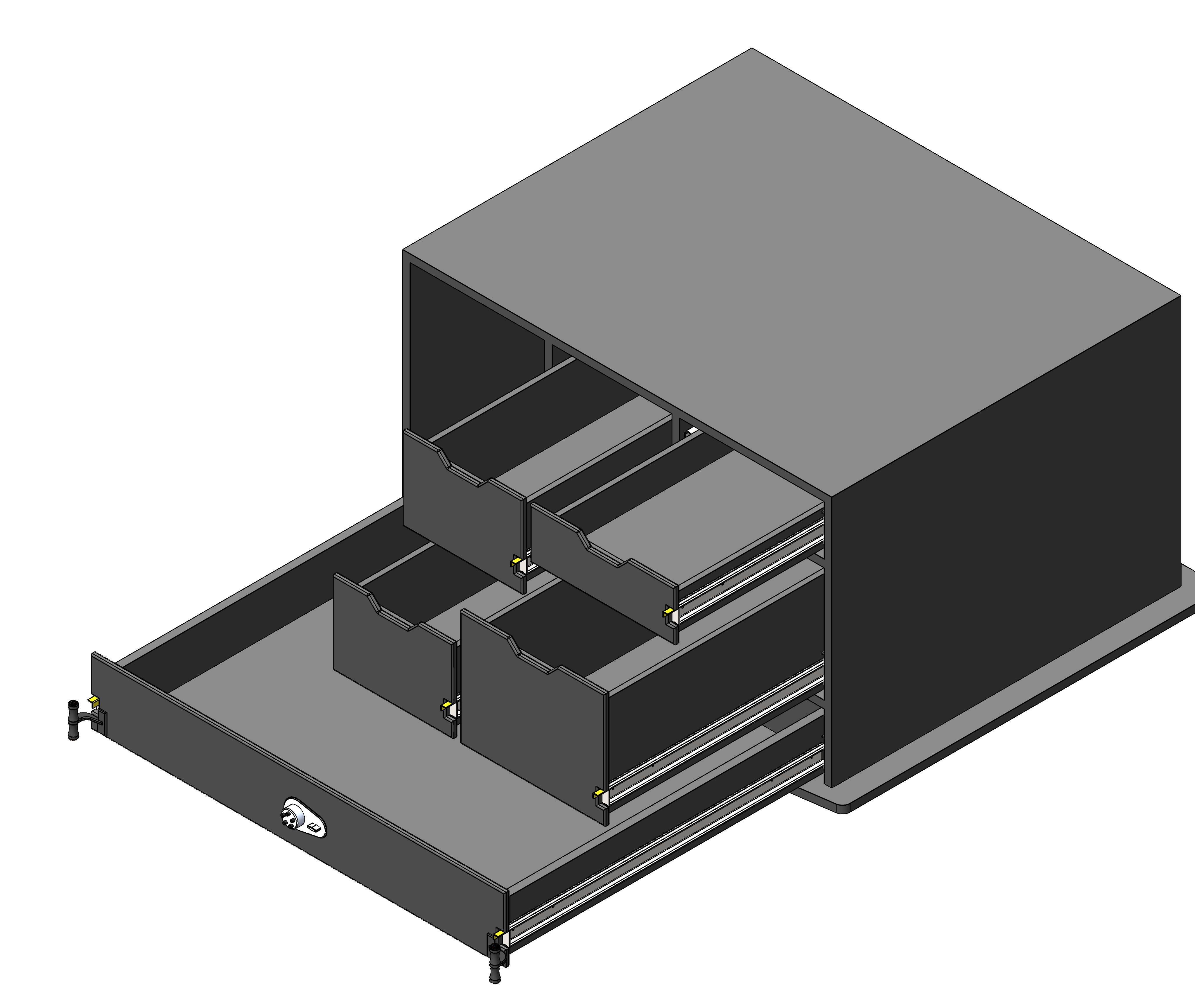 Law Enforcement Weapon Storage Cabinet For Police Vehicles
