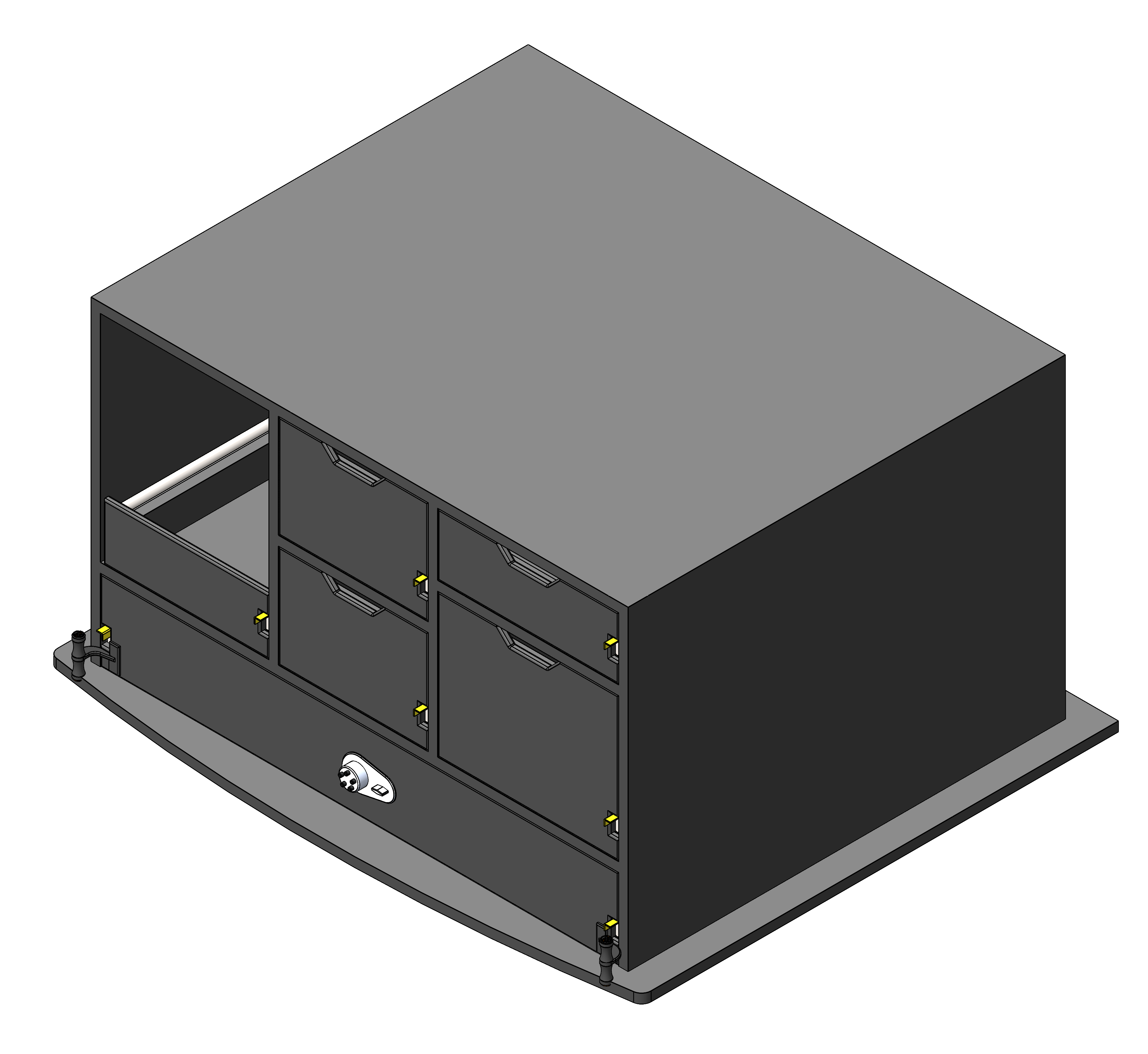 Law Enforcement Weapon Storage Cabinet For Police Vehicles