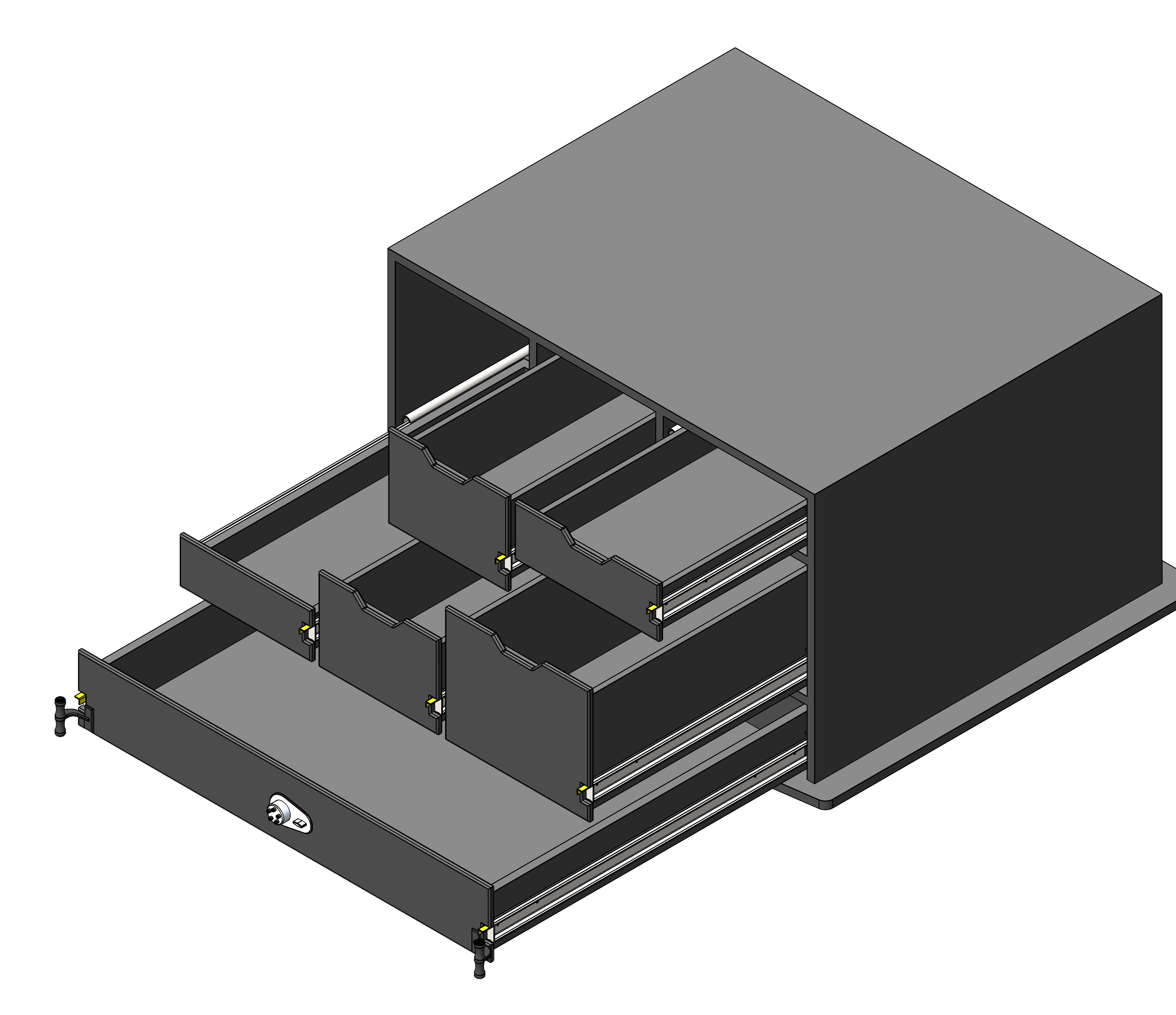 Law Enforcement Weapon Storage Cabinet For Police Vehicles