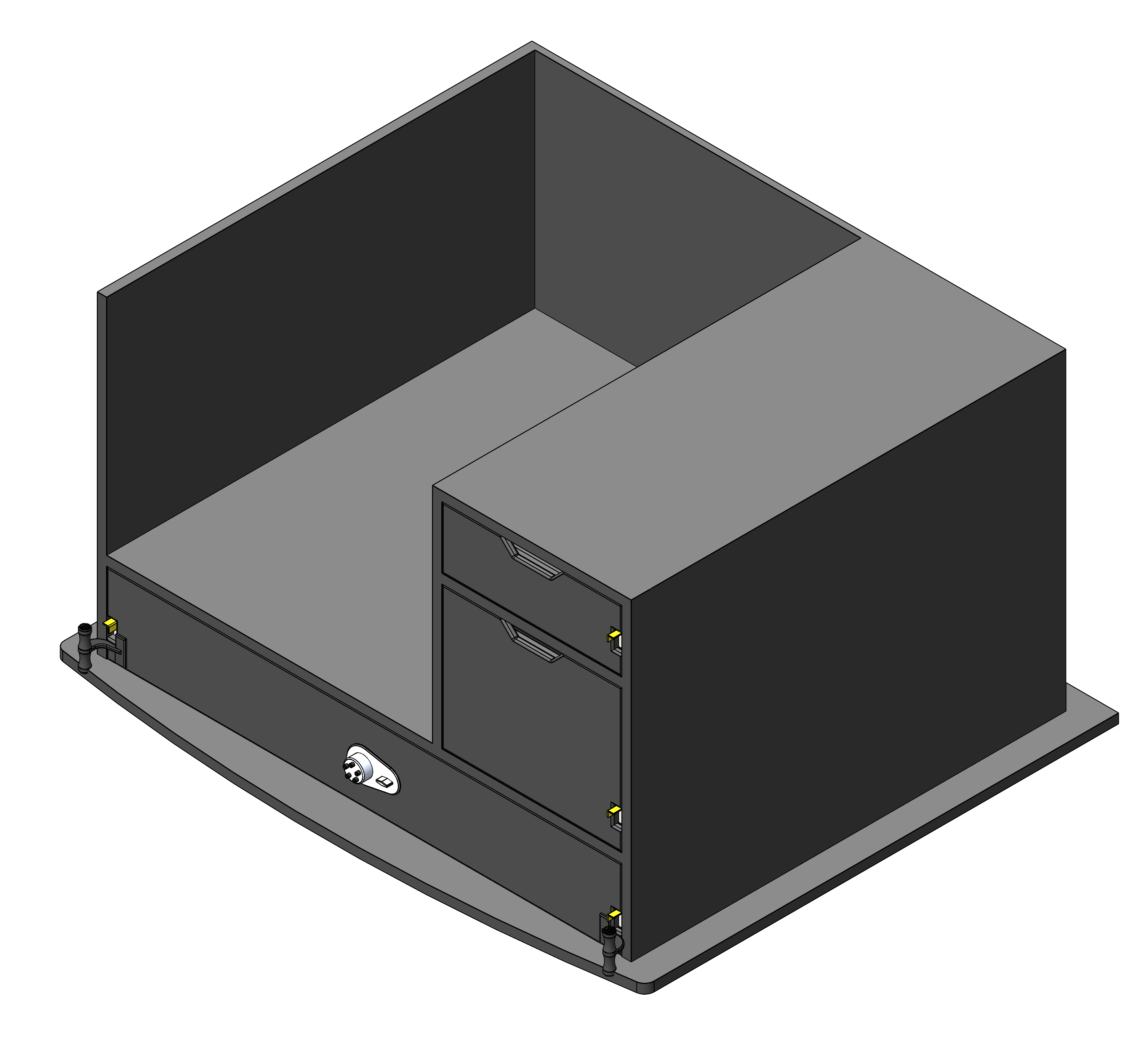 Law Enforcement Weapon Storage Cabinet For Police Vehicles