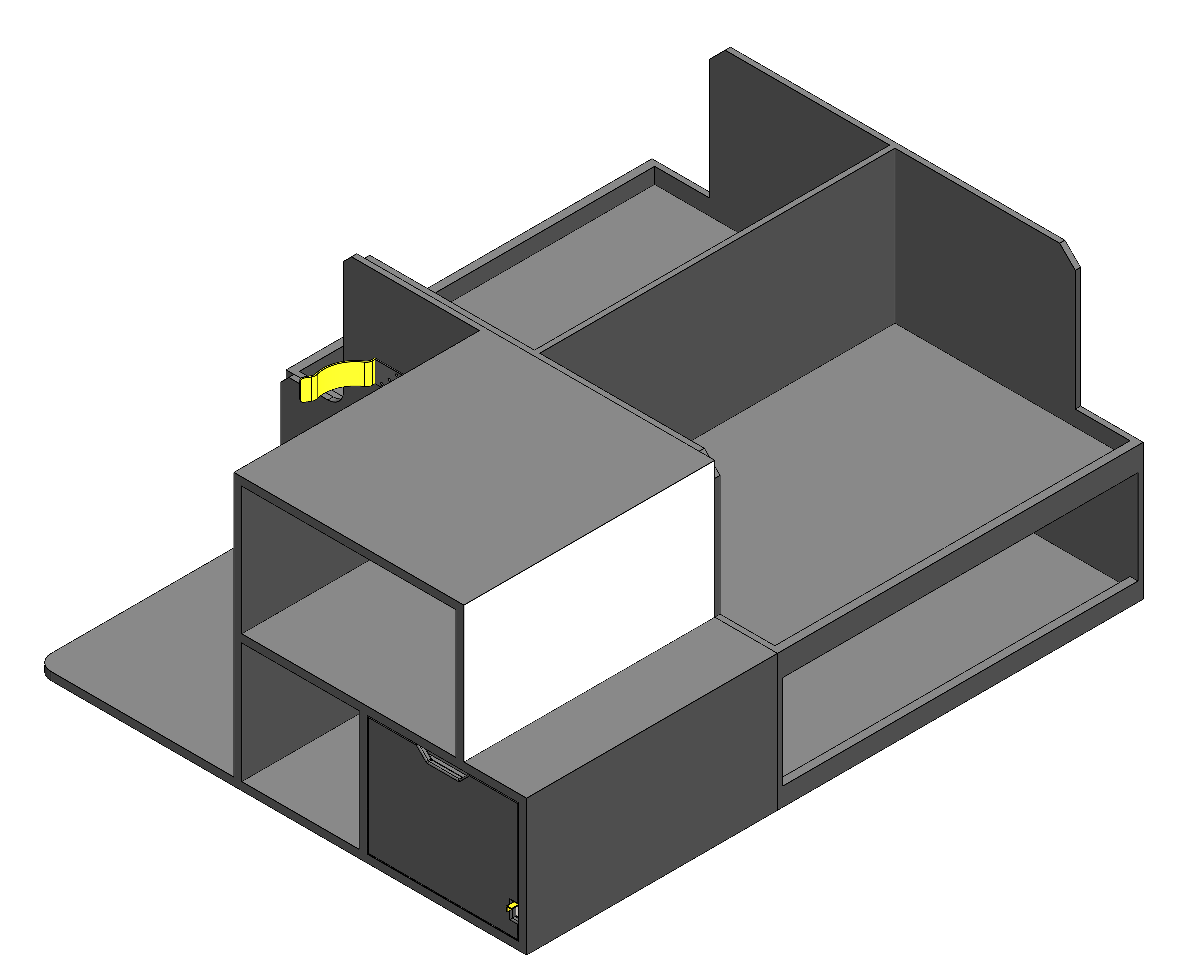 Fire department command cabinet installed in a fire chief’s pickup truck, featuring organized emergency response storage and rapid‑access gear compartments